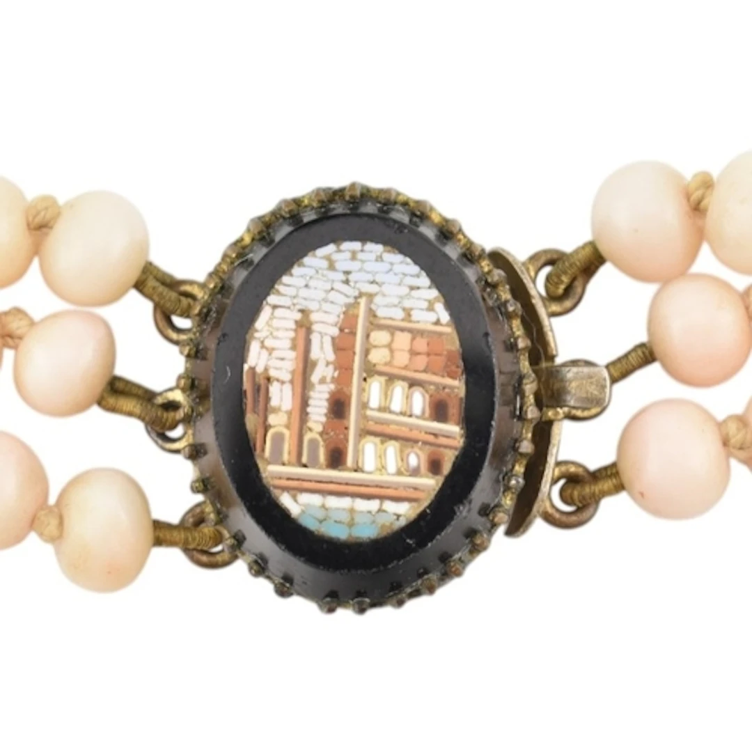 An early 20th-century multi-strand bead necklace with micro ...