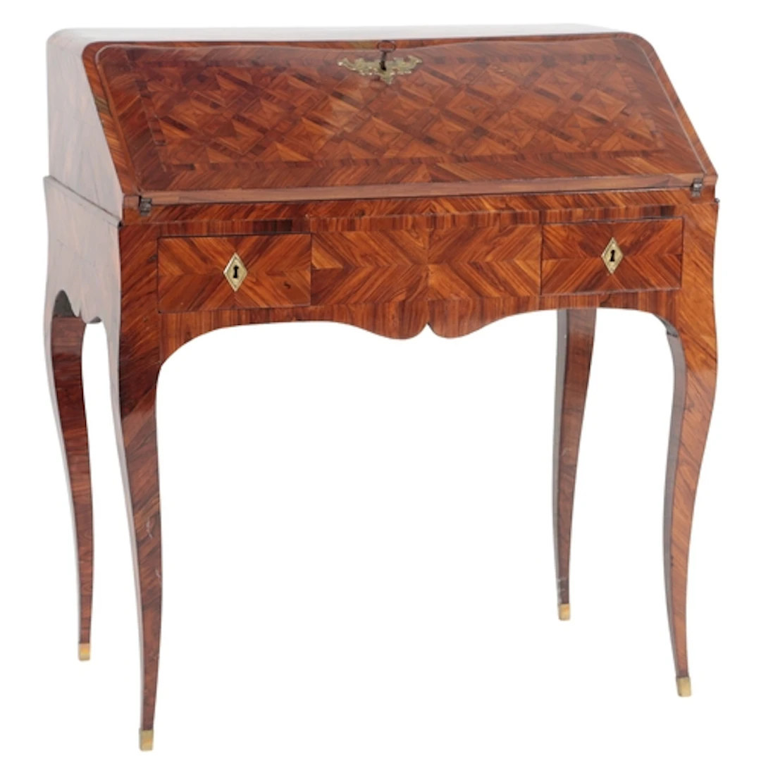 A French Transitional period kingwood parquetry bureau de da...
