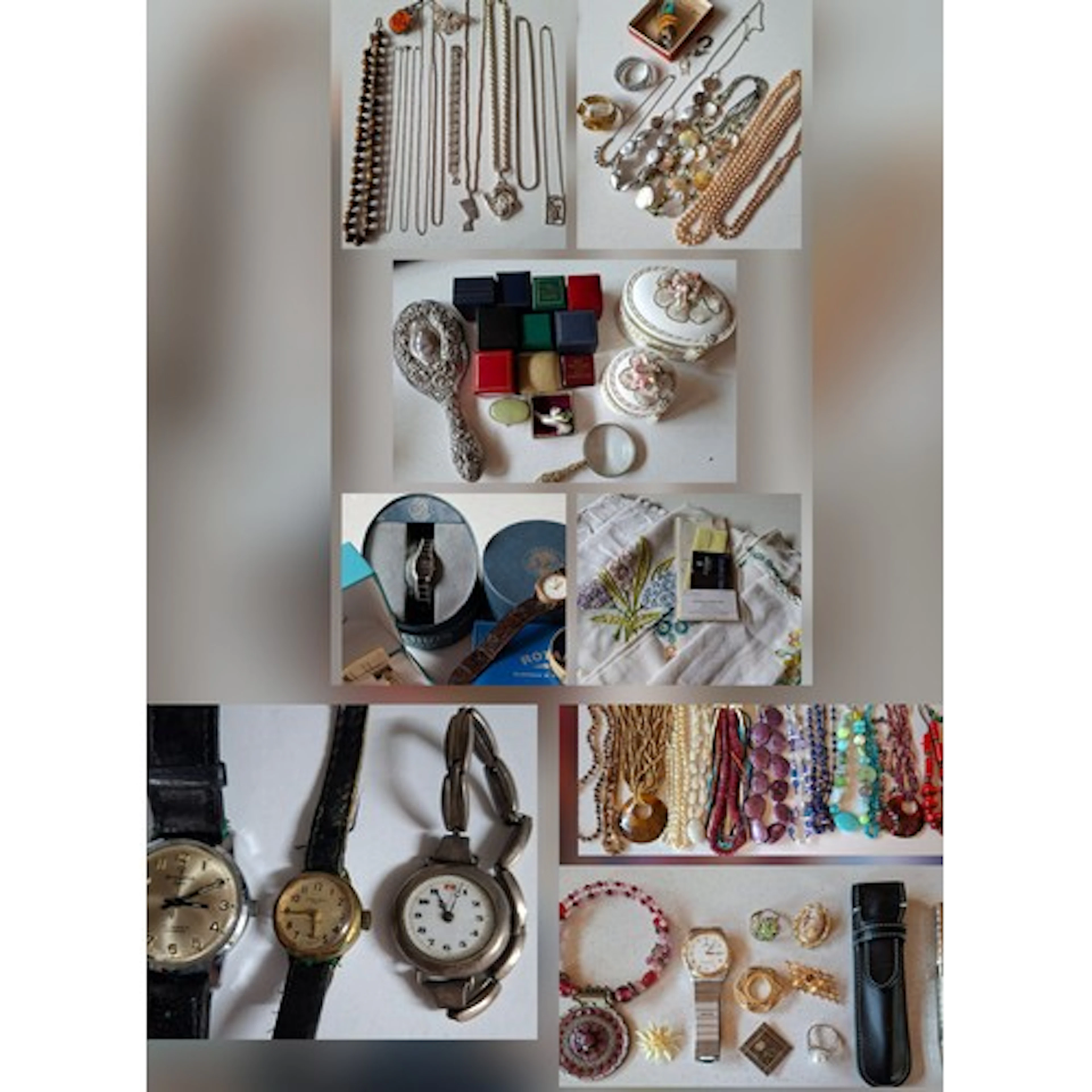 A mixed lot comprising vintage costume jewellery to include ...
