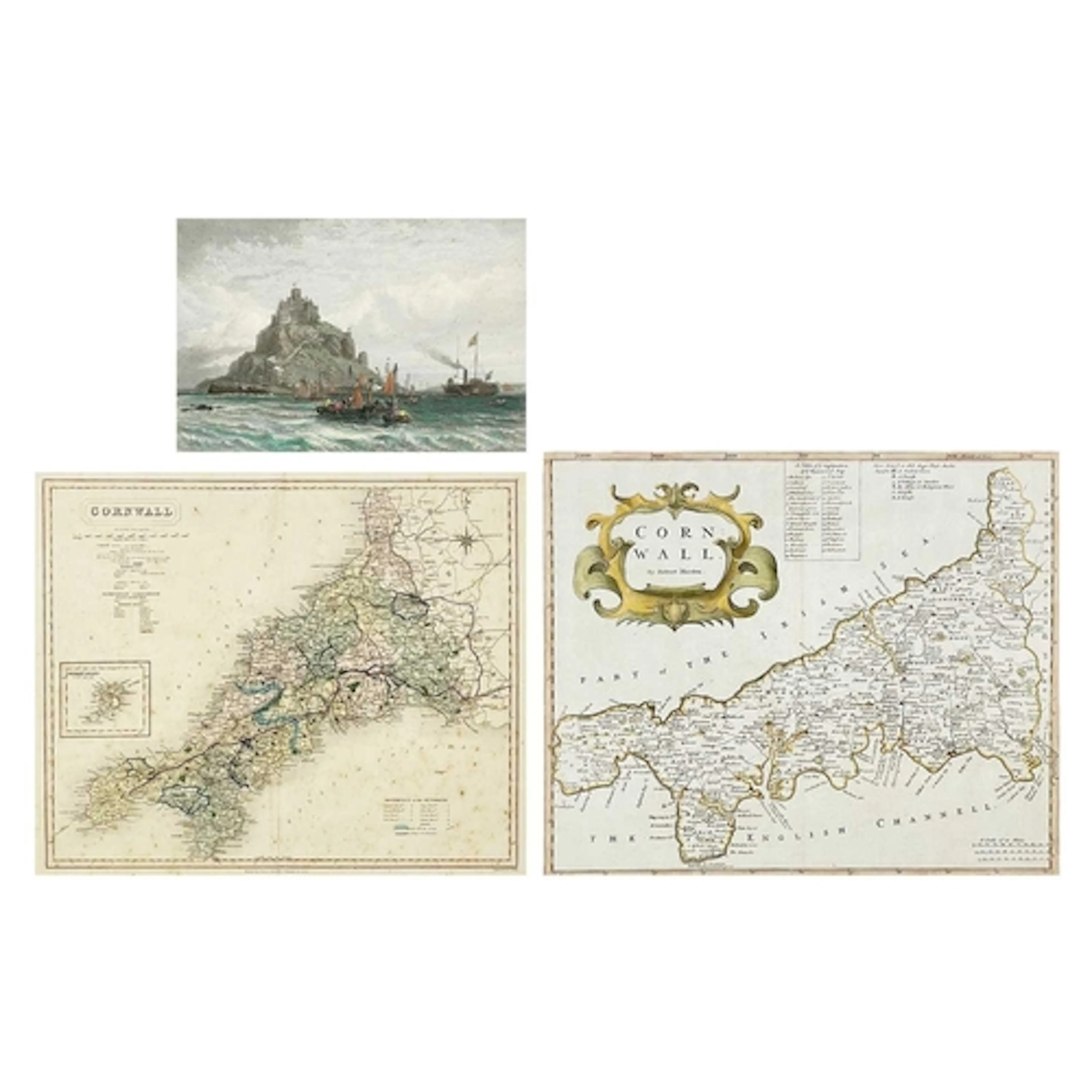 (Cornwall) Robert Morden. 'Cornwall,' partially coloured cop...