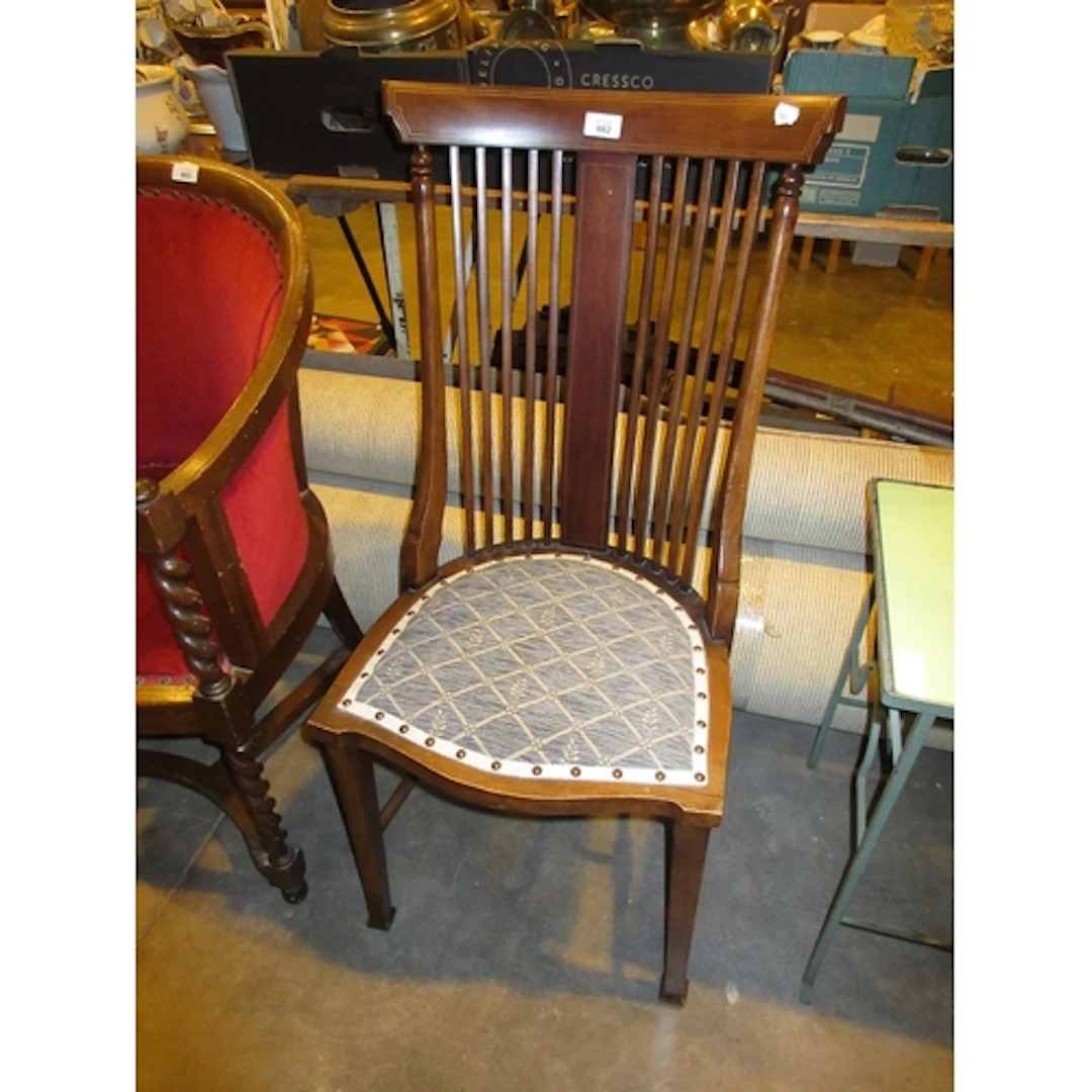 Edwardian Inlaid Mahogany Bedroom Chair