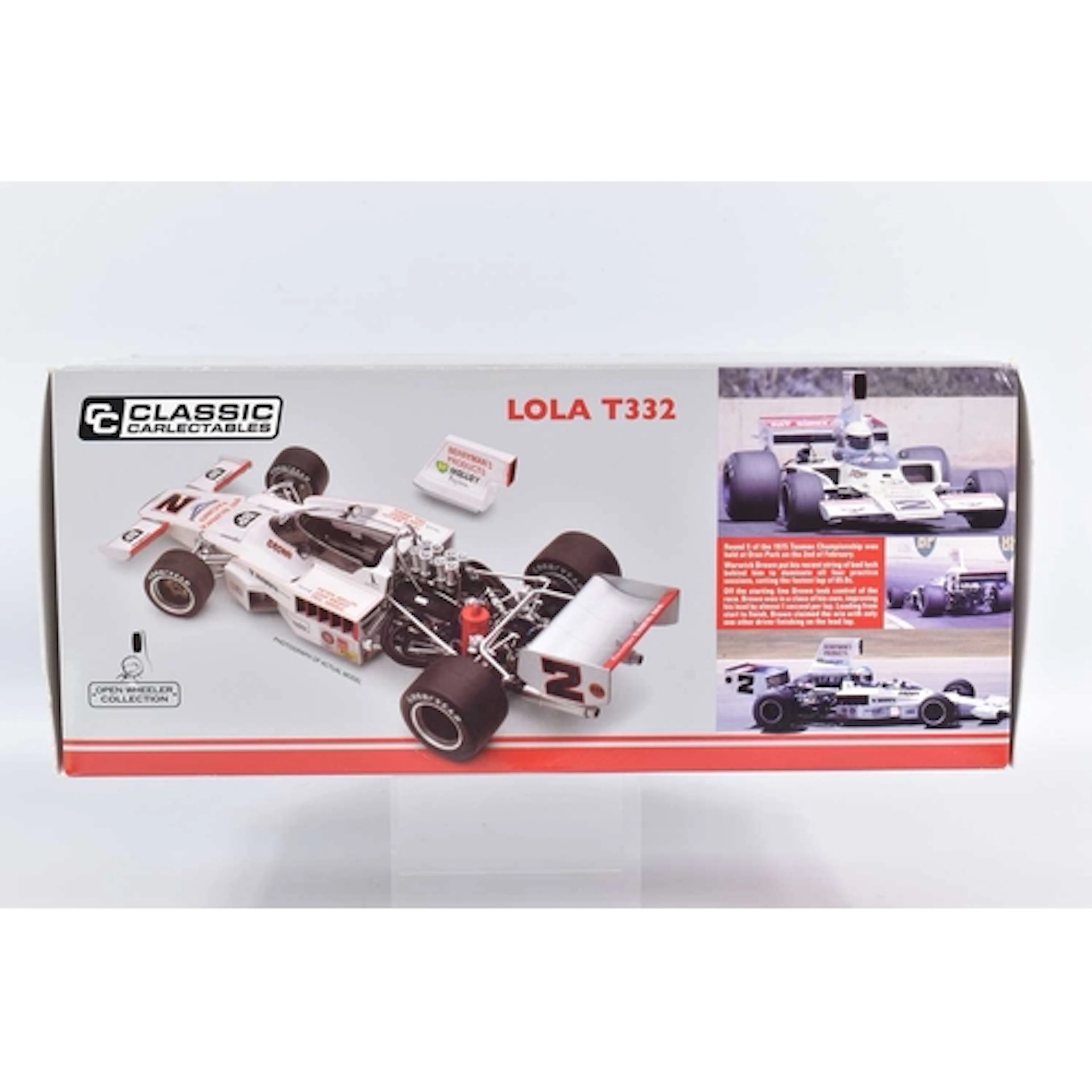 A BOXED CLASSIC CARLECTABLES LOLA T332, 1975 Tasman Champion...