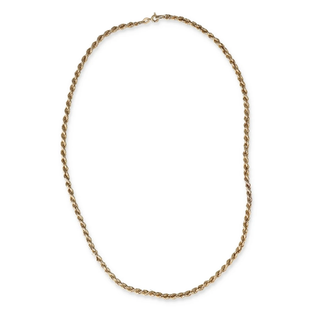 A 9CT GOLD ROPETWIST NECKLACE Weight: 11.5gms