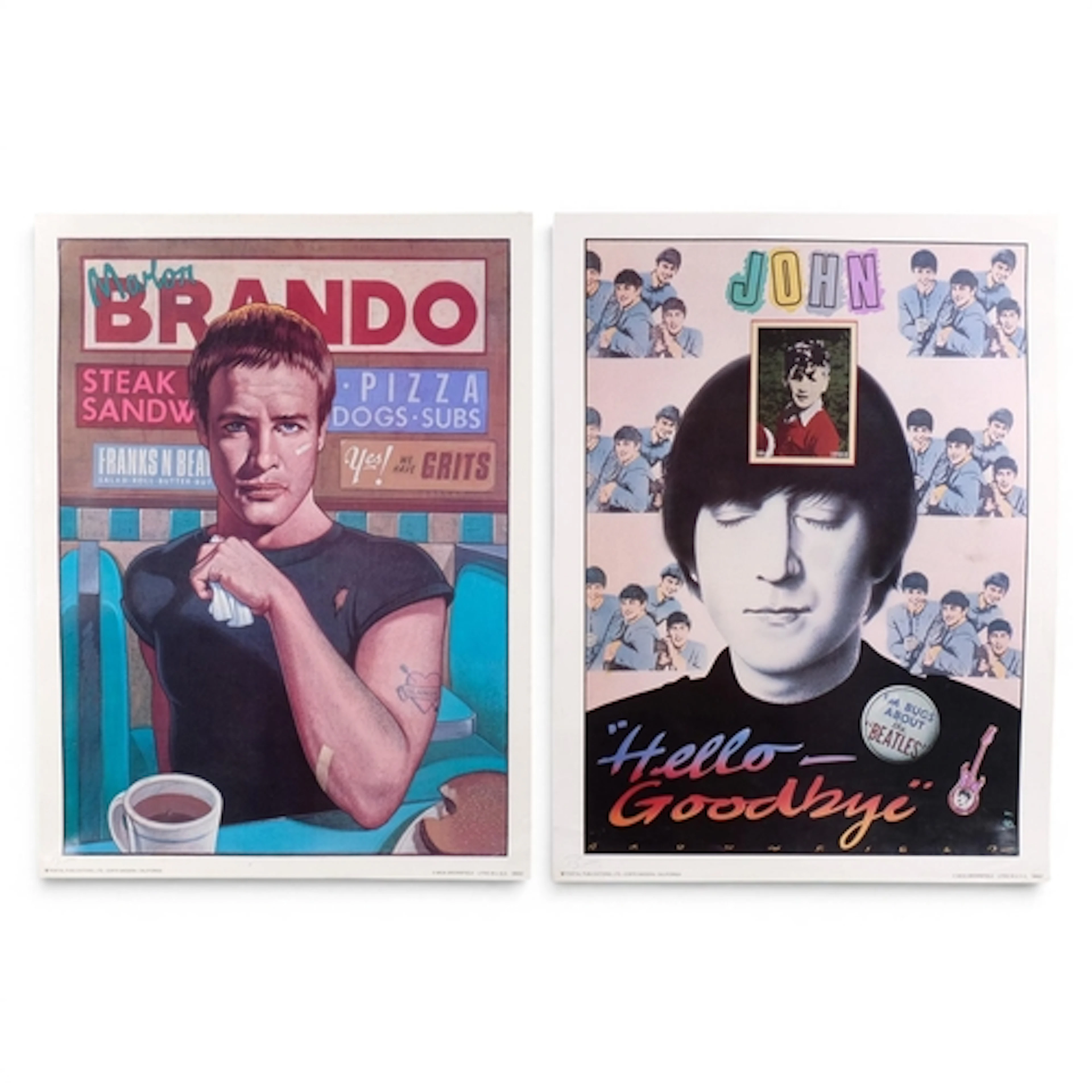 A set of eight posters of 20th Century Icons, including John...