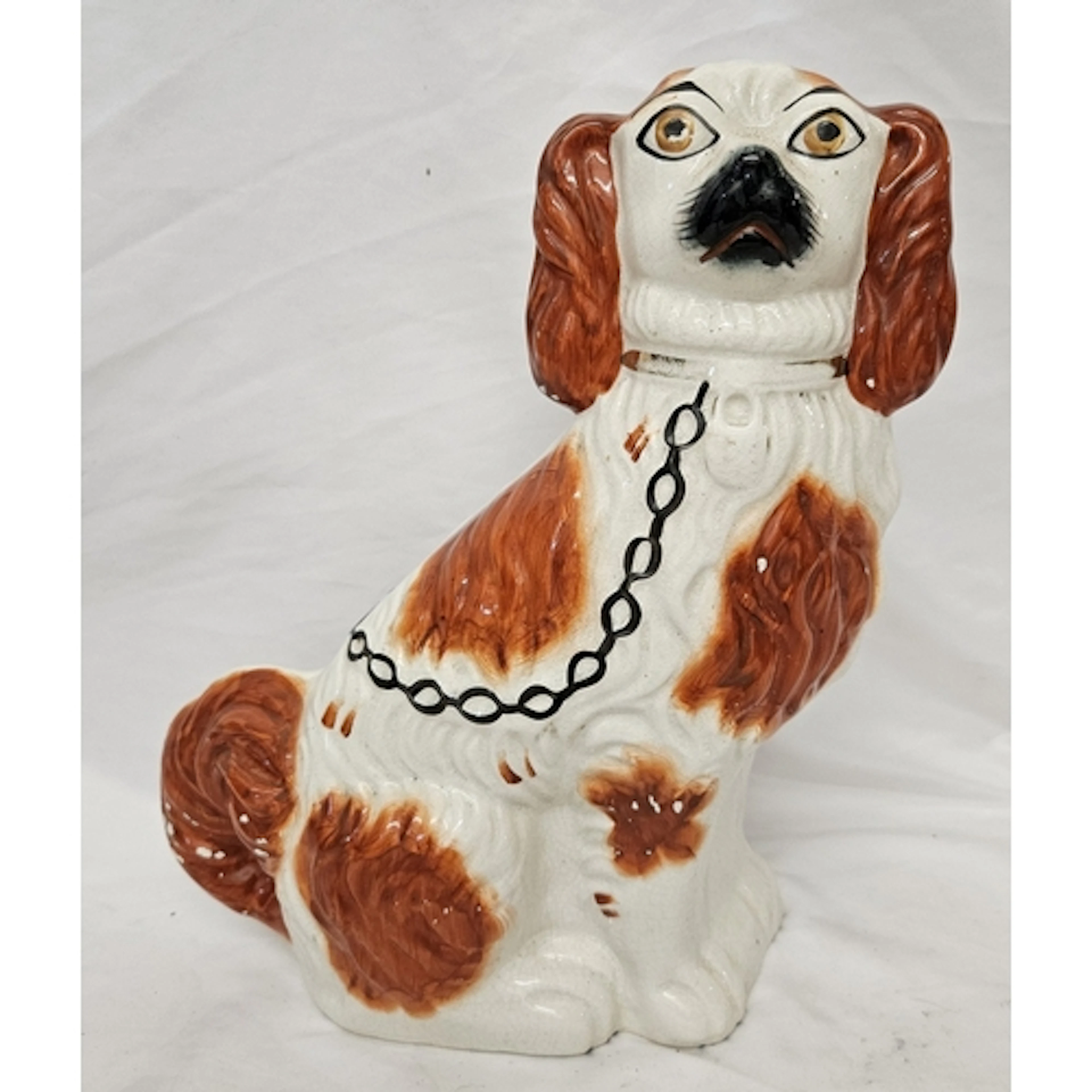 Staffordshire Style Ceramic Spaniel Dog Mantel Figurine appr...