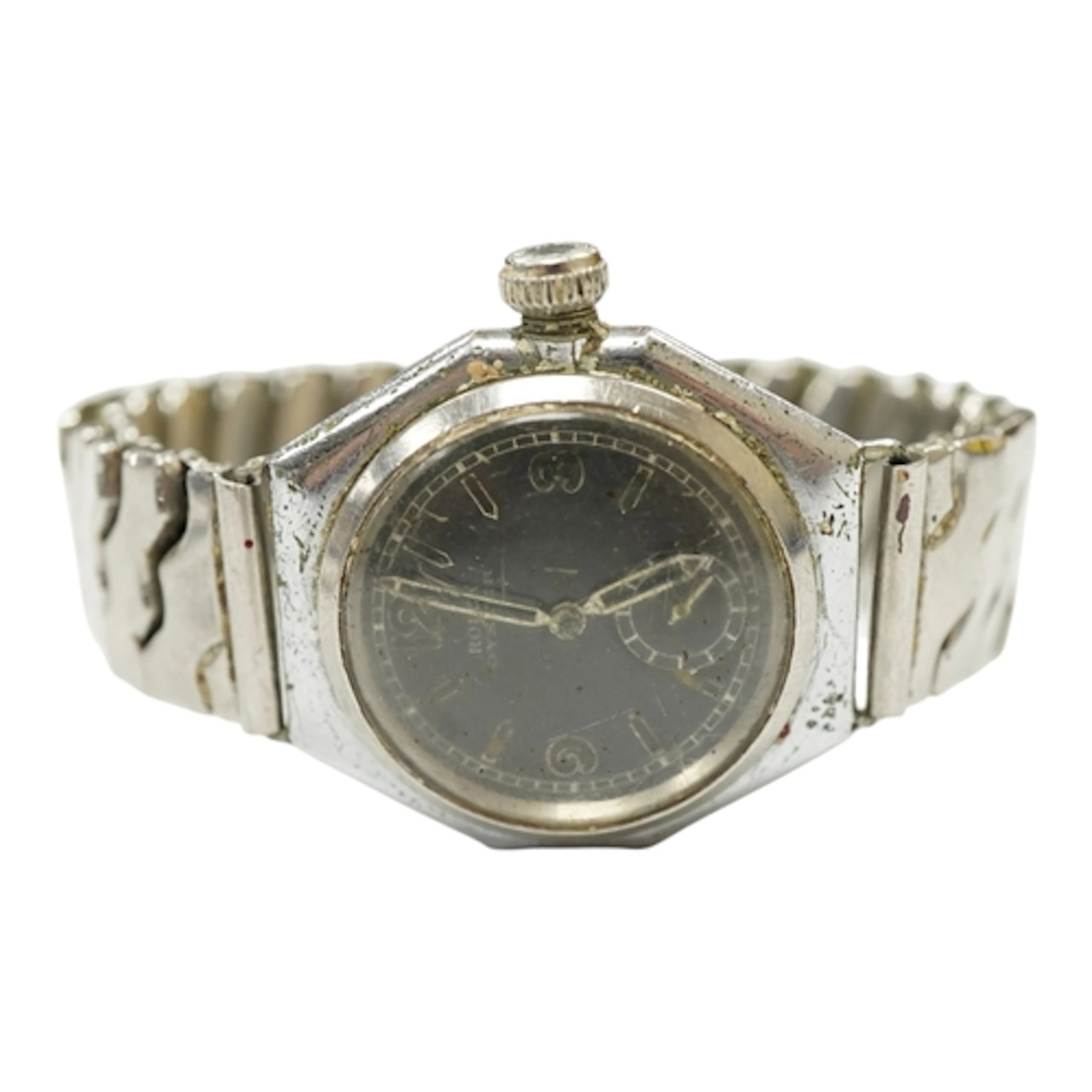 A stainless steel boy's size Rolex Oyster manual wind wrist ...