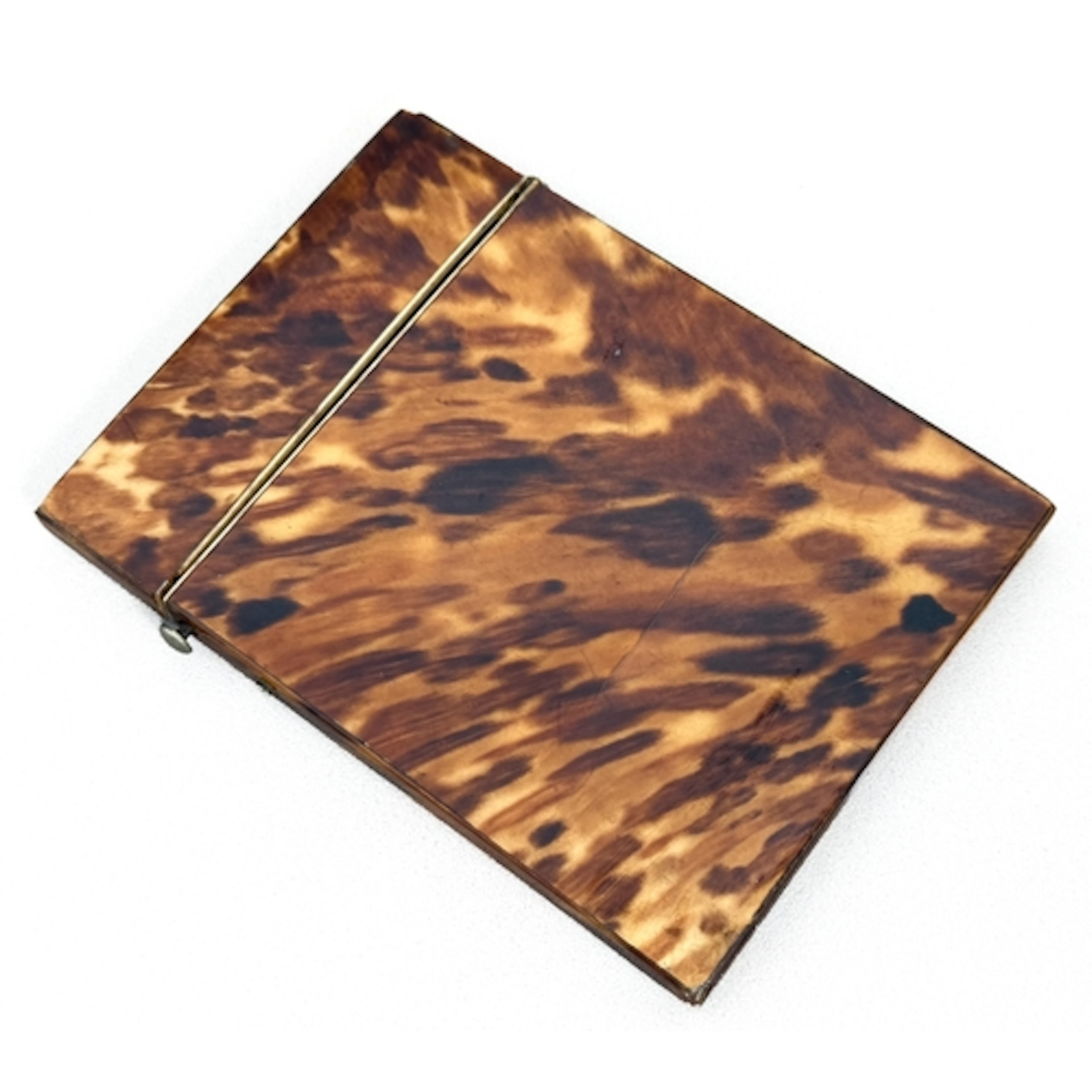 A nineteenth century tortoiseshell calling card case - with ...
