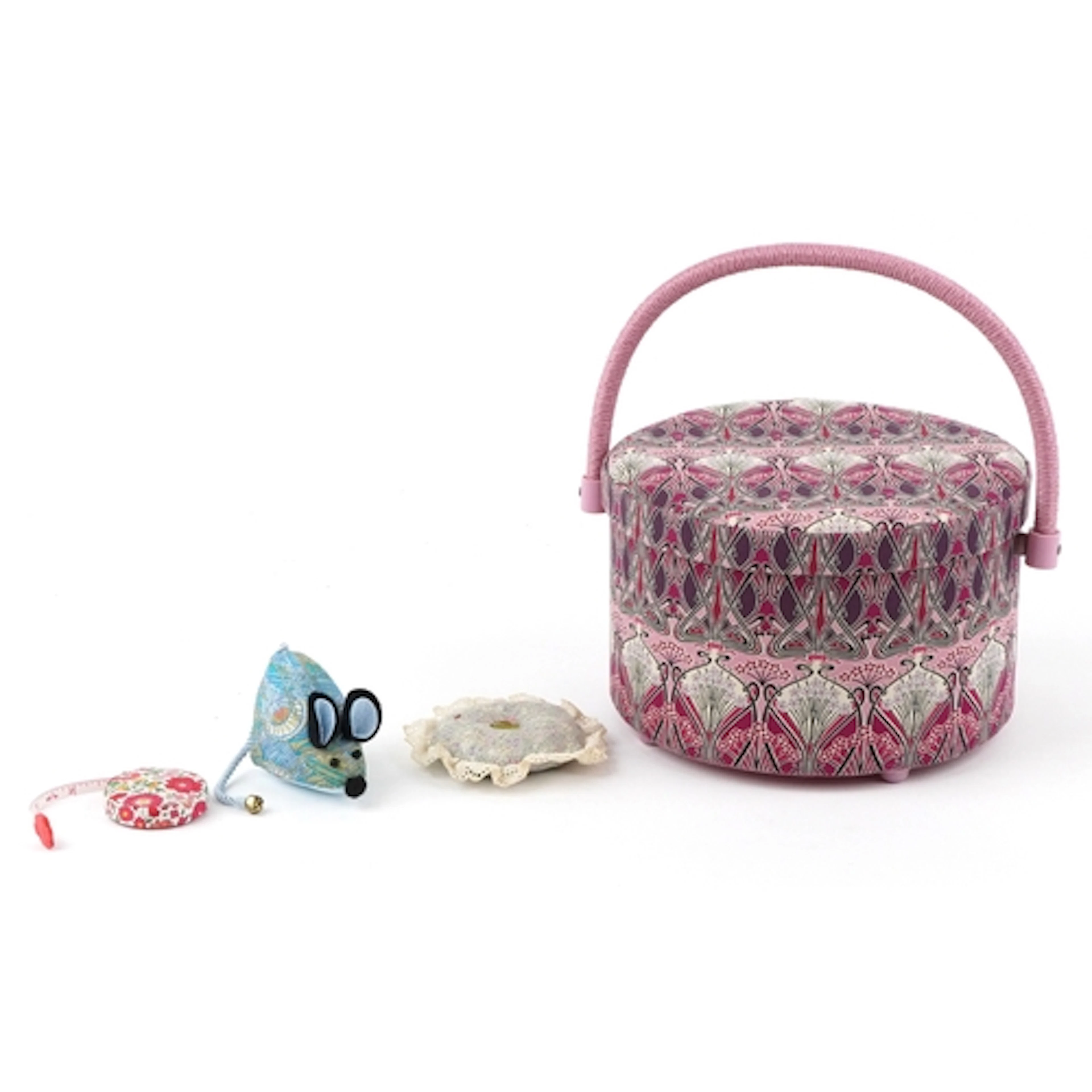 Vintage sewing box upholstered in the Liberty design pattern...