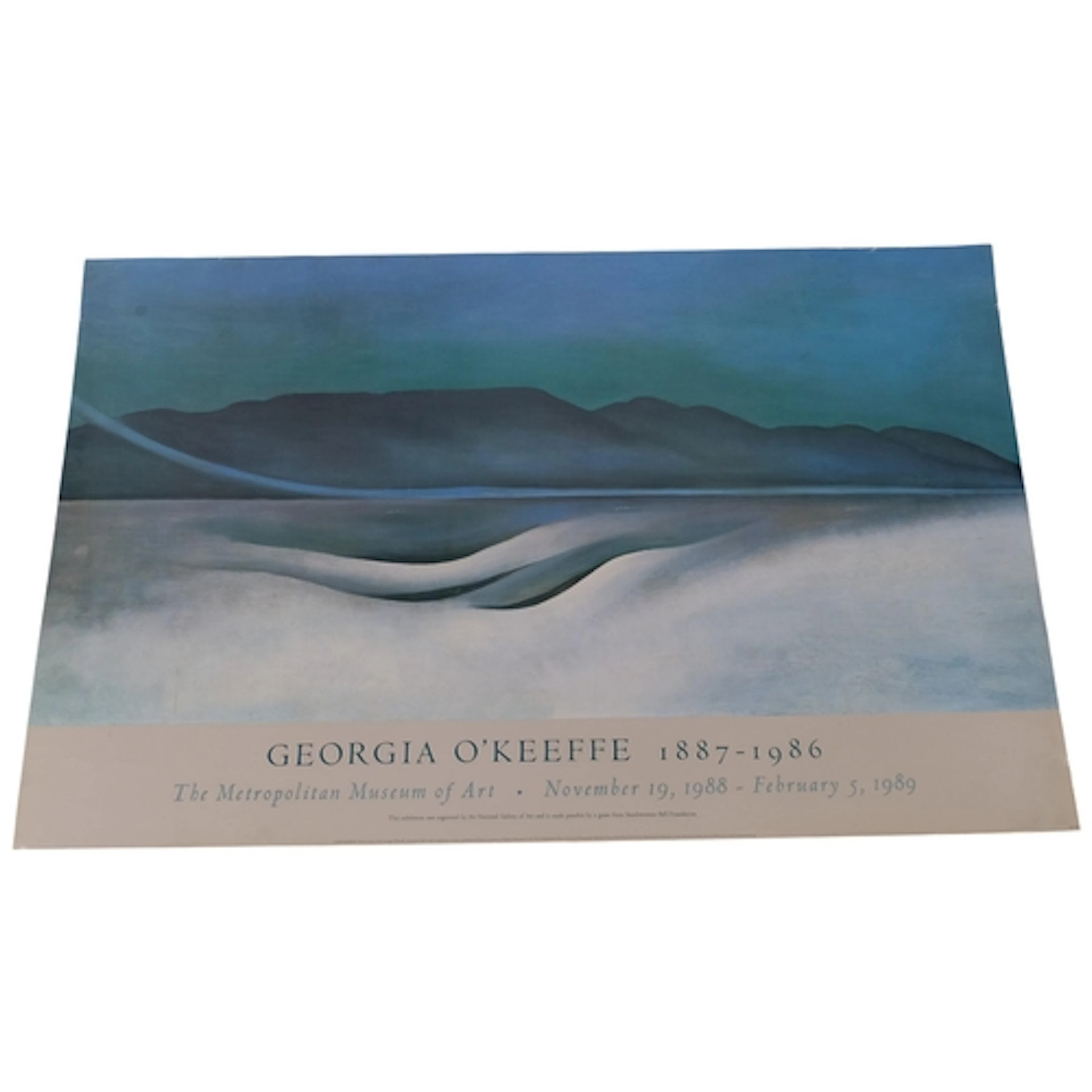 Georgia O'Keeffe (1887 - 1986), an exhibition poster of the ...