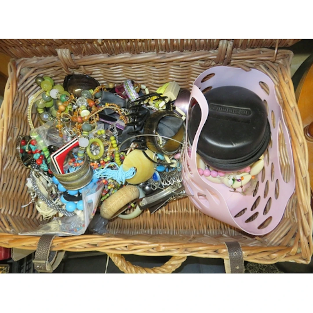 Fortnum & Mason wicker basket containing a large quantity of...