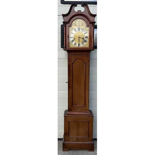 A mahogany Westminster chime longcase clock