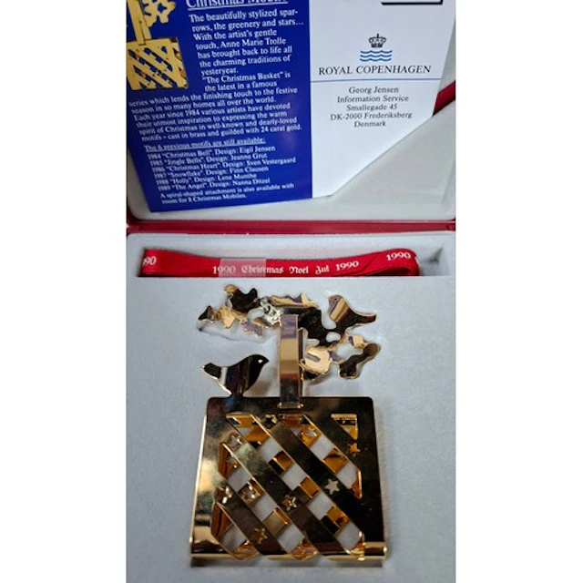 A 1990's boxed Georg Jensen Christmas decoration. Location: ...