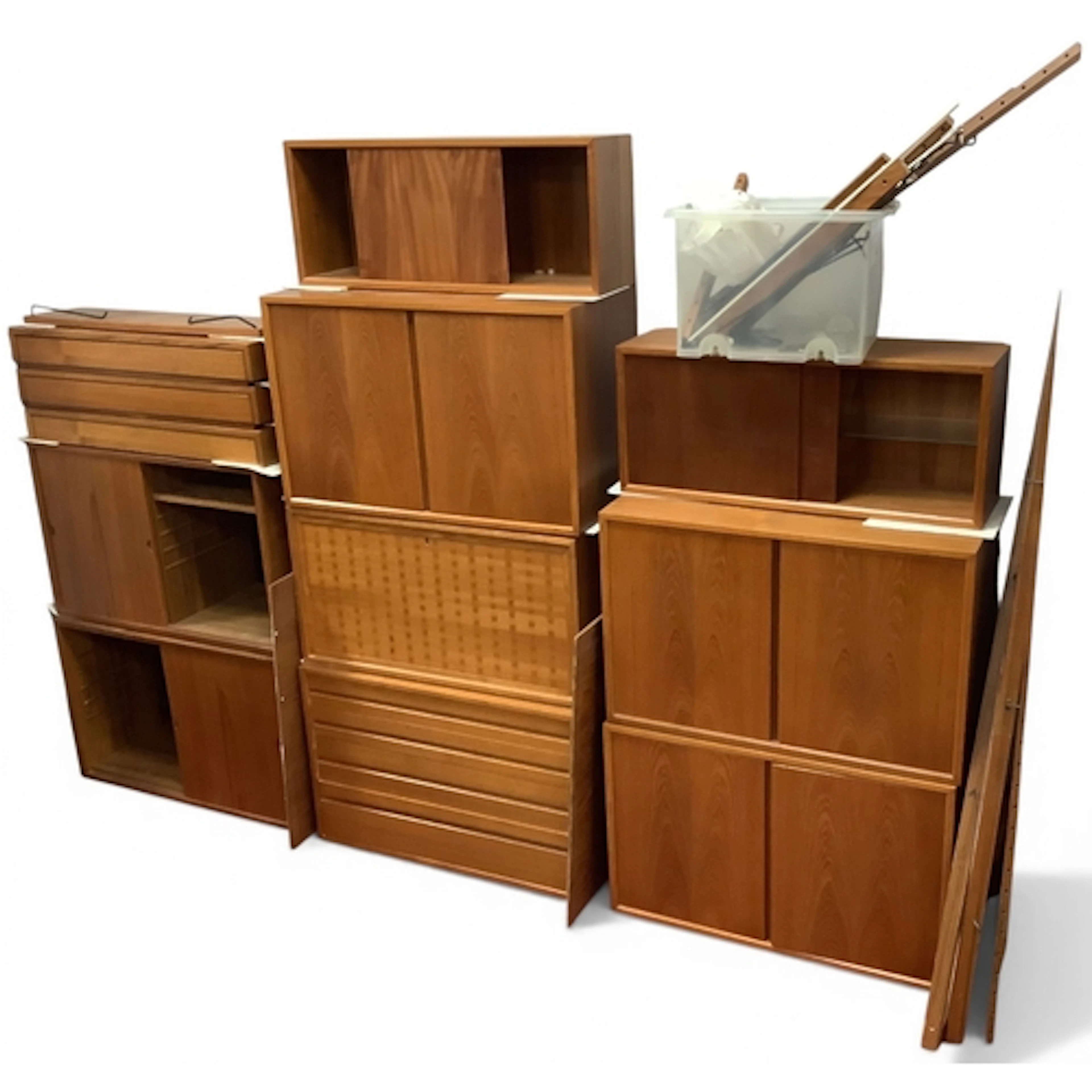 Cado of Denmark Mid Century Poul Cadovilis Teak Wall Unit, p...