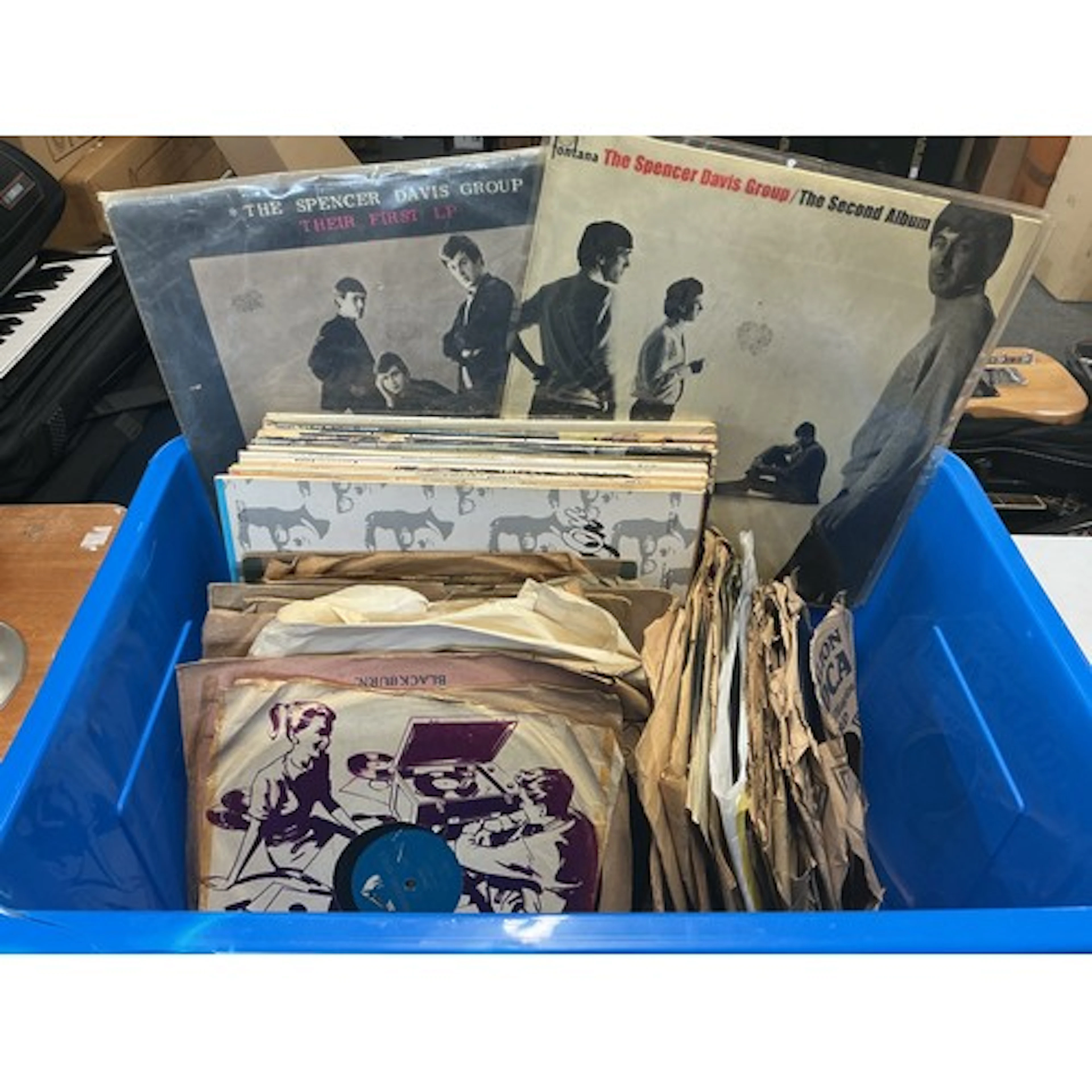 A collection of LPs and 78s including early UK pressings of ...