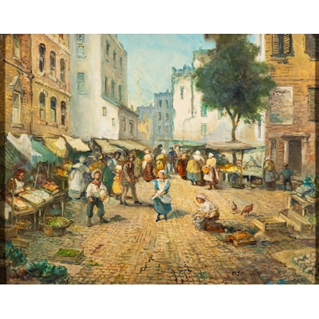Morgan John Rendell (British, 1896-1980) - A view of market...