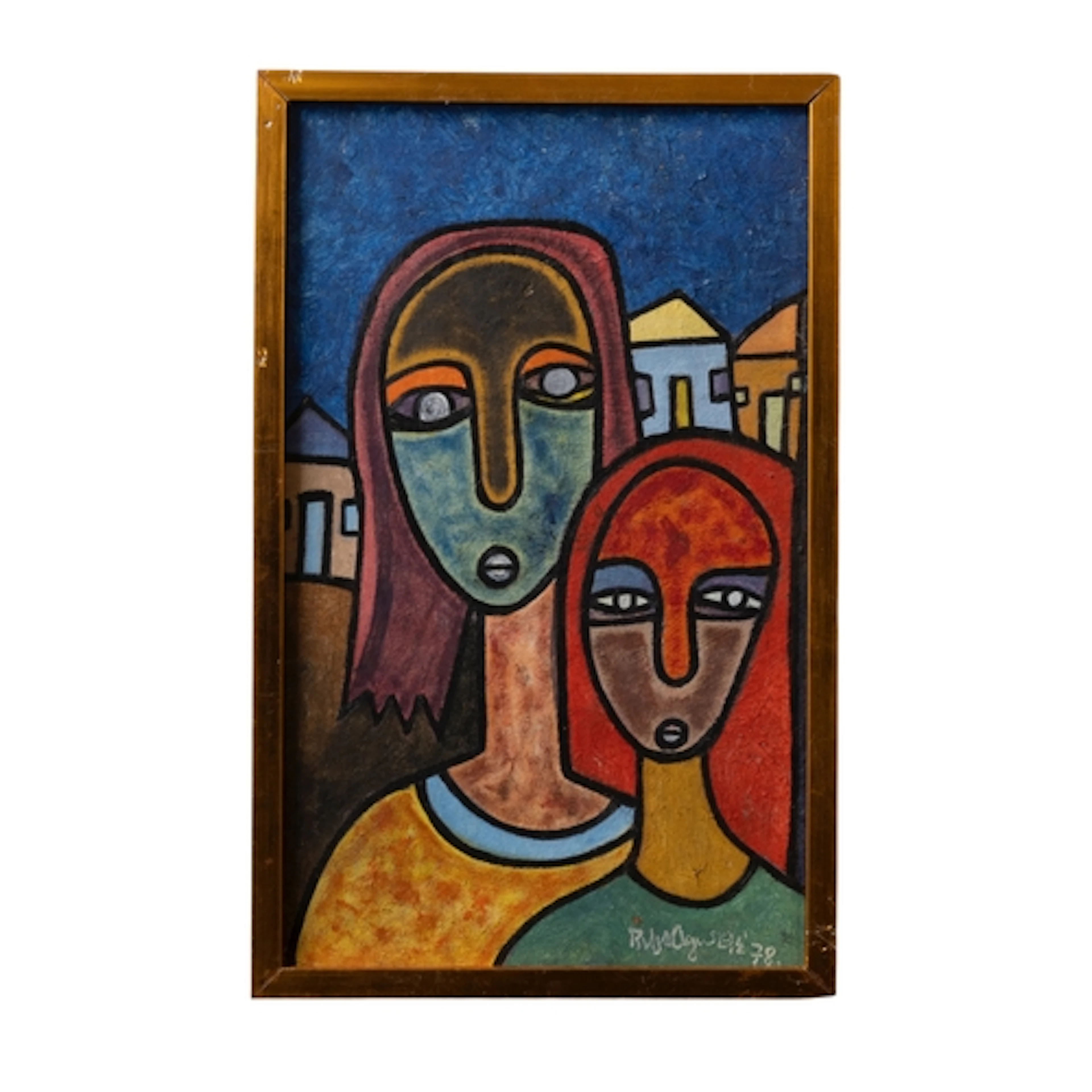 RUFUS OGUNDELE (Nigerian, 1946-1996) UNTITLED OIL PAINTING O...
