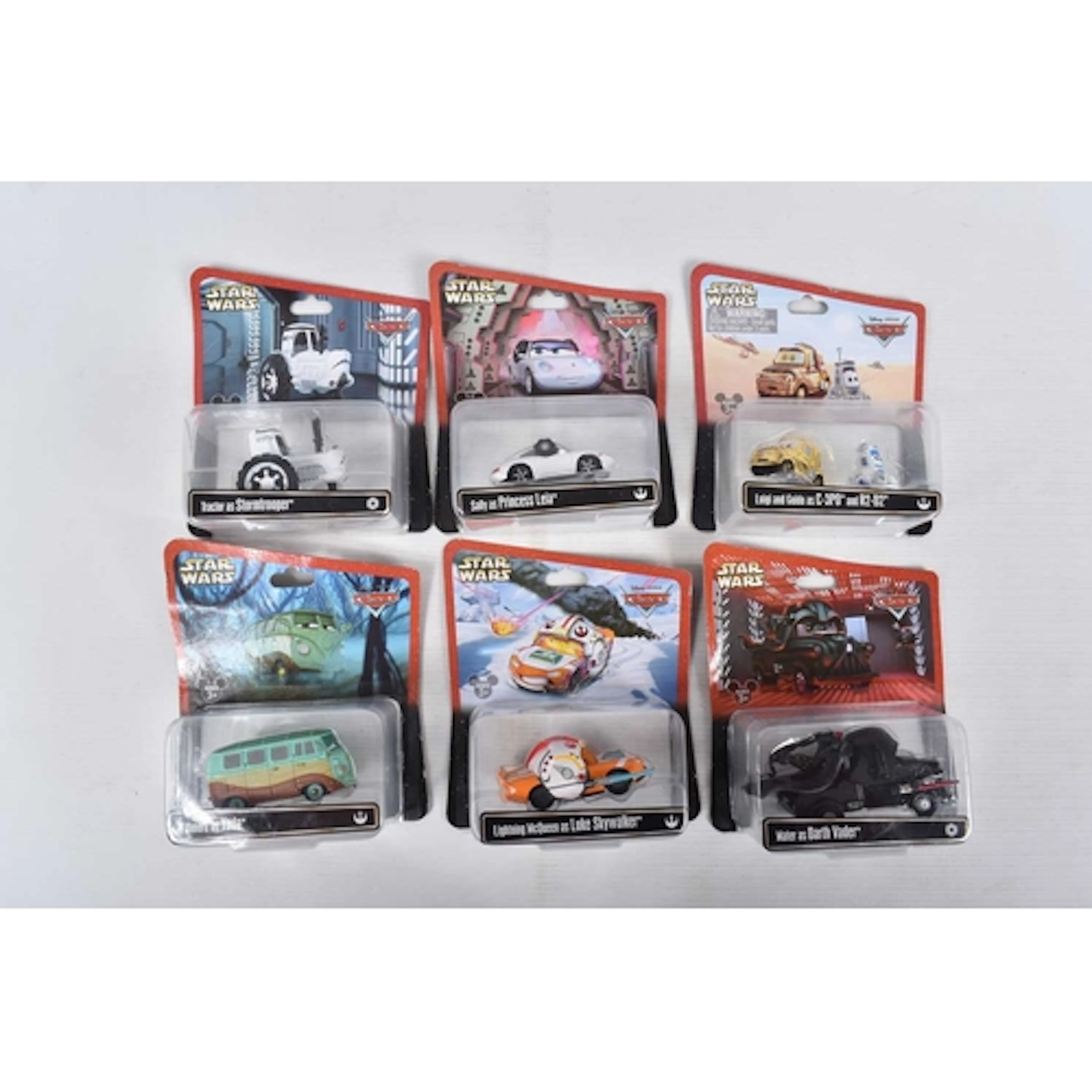 SIX BOXED AND SEALED ORIGINAL DISNEY PARKS STAR WARS AS PIXA...