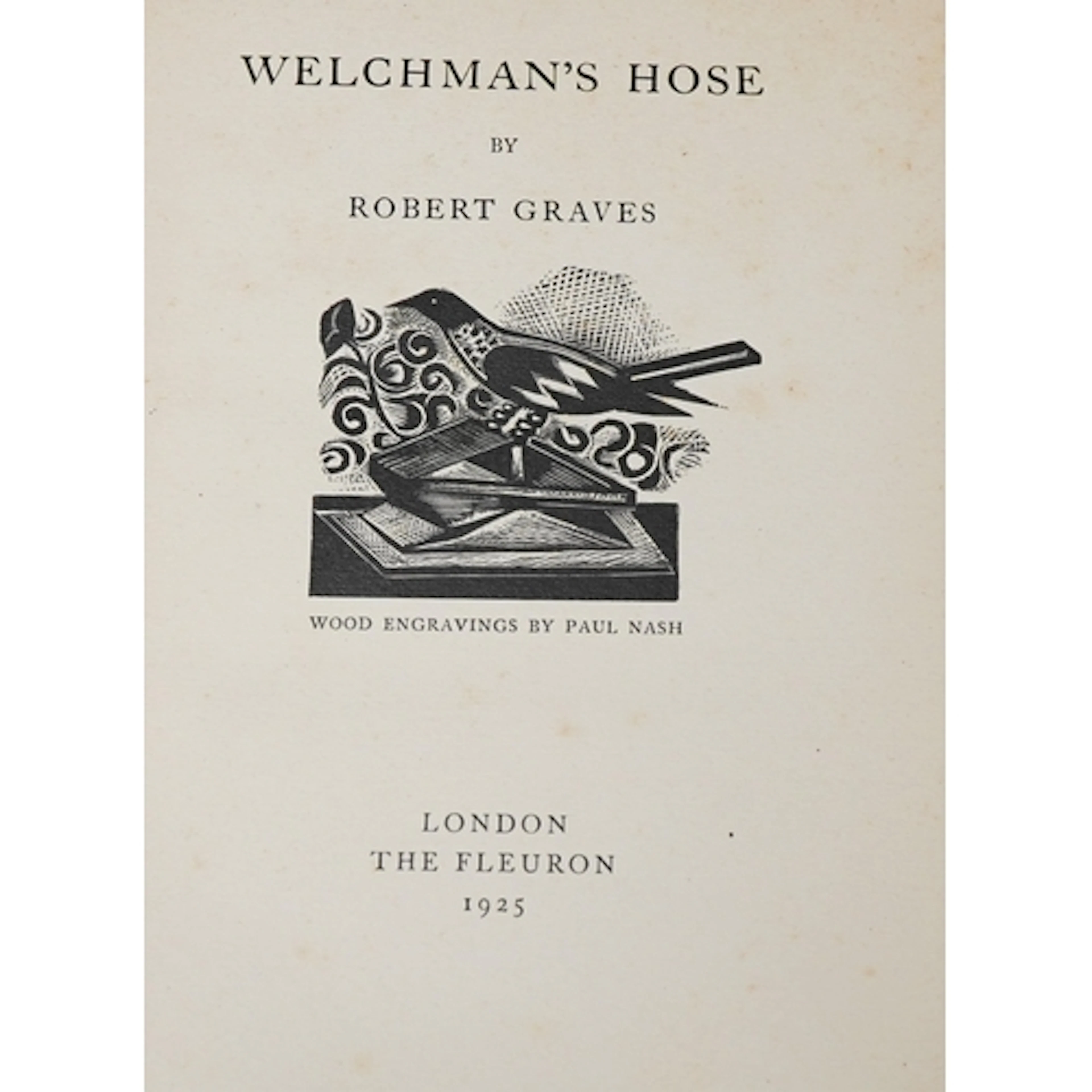 ° ° Graves, Robert - Welchman's Hose. Wood engravings by Pau...