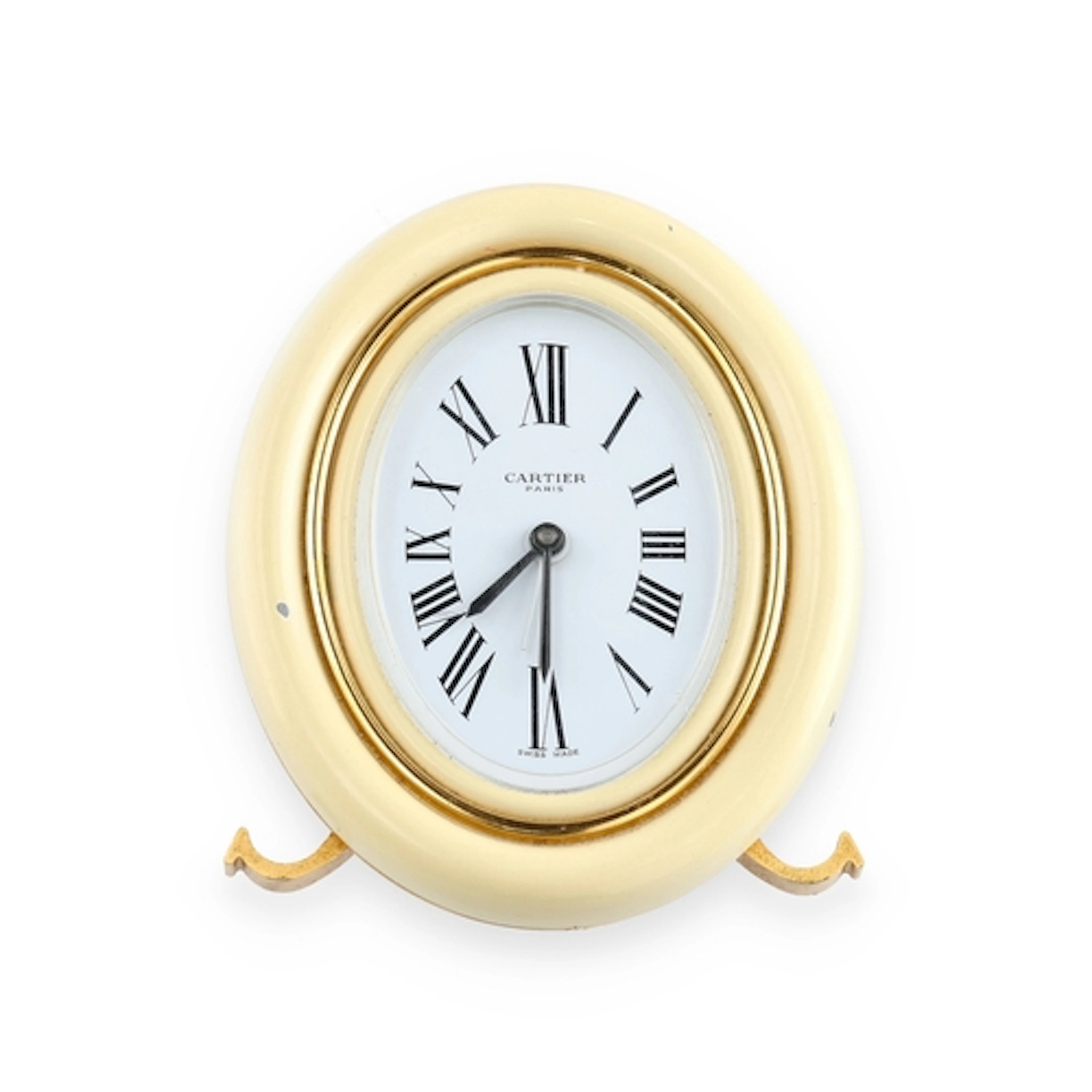 A CARTIER TRAVEL CLOCK Quartz movement