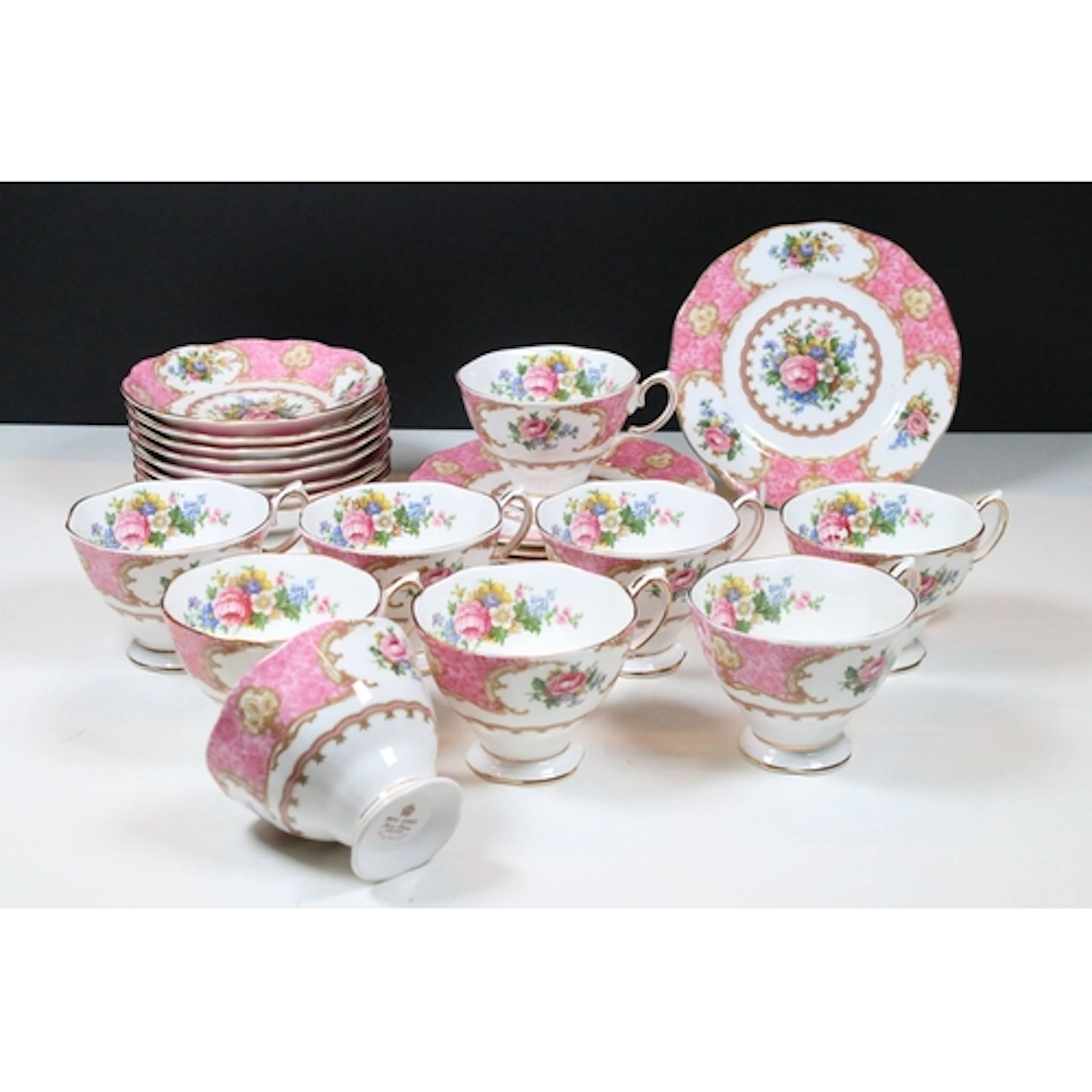 Royal Albert 'Lady Carlyle' pattern part tea set, comprising...