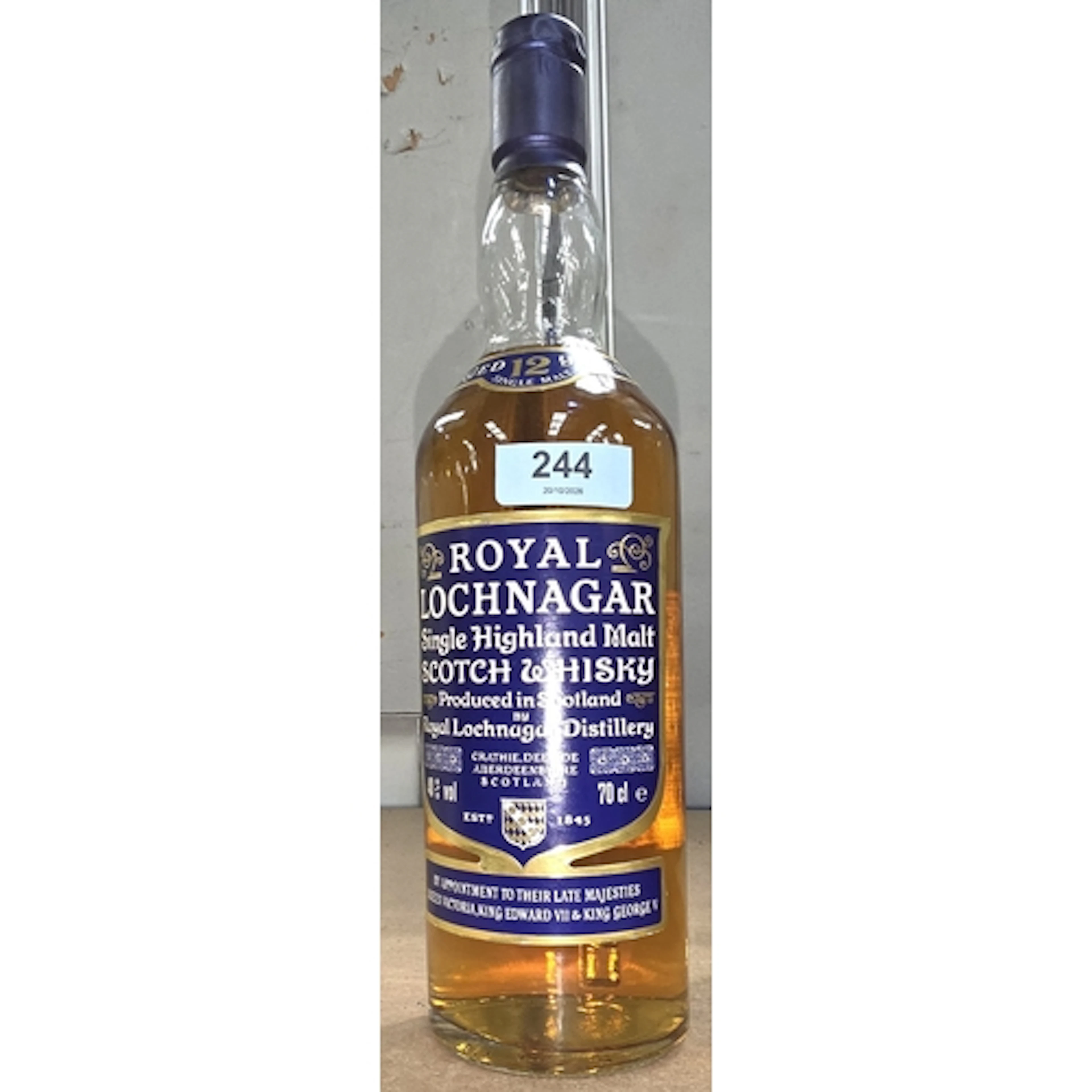 A 70cl bottle of Royal Lochnagar single highland malt whisky...