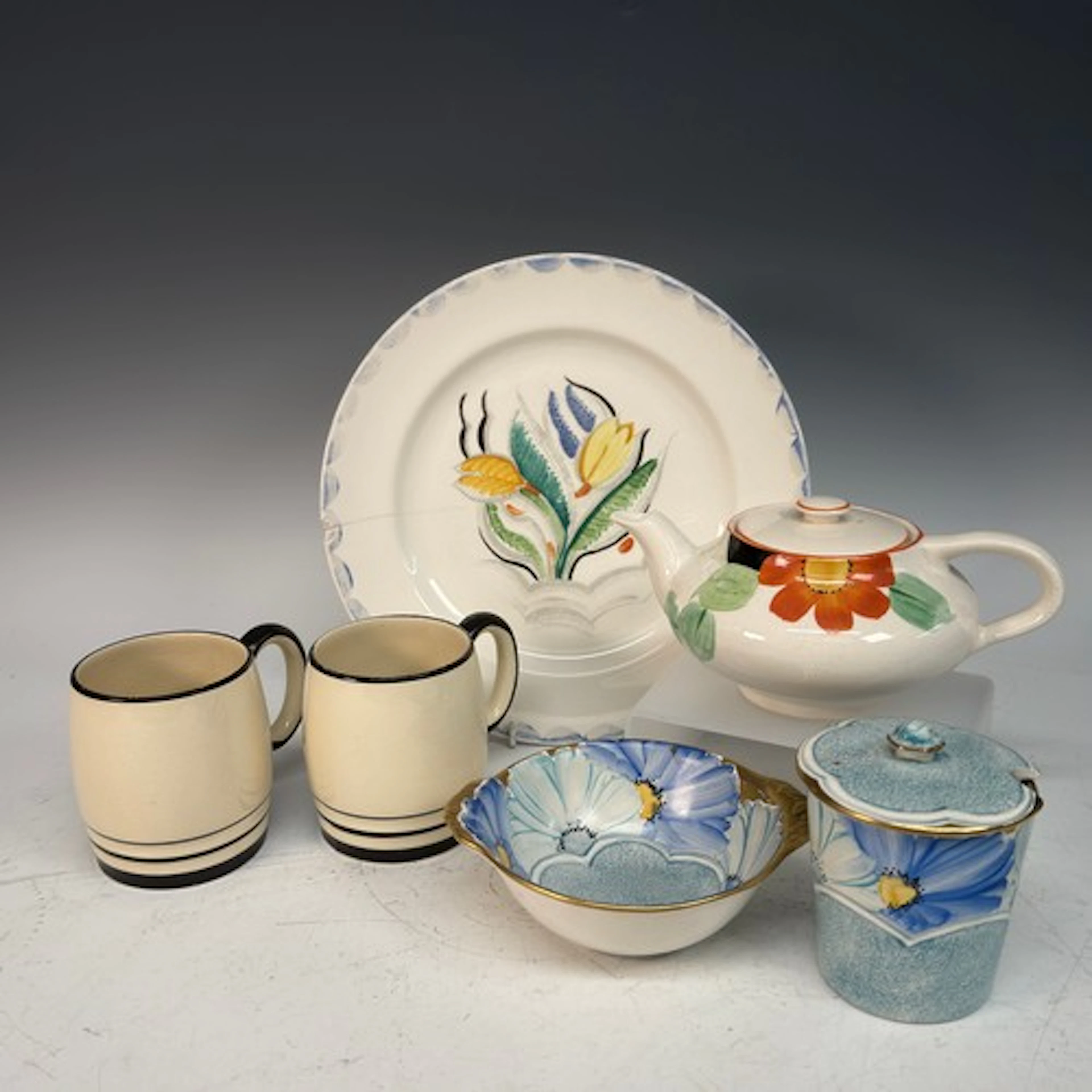 A Susie Cooper for Grays Pottery ‘Tulip’ pattern plate, prin...