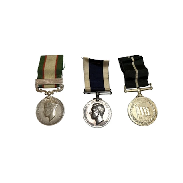 Three renamed George VI medals; an India GSM with clasp for ...