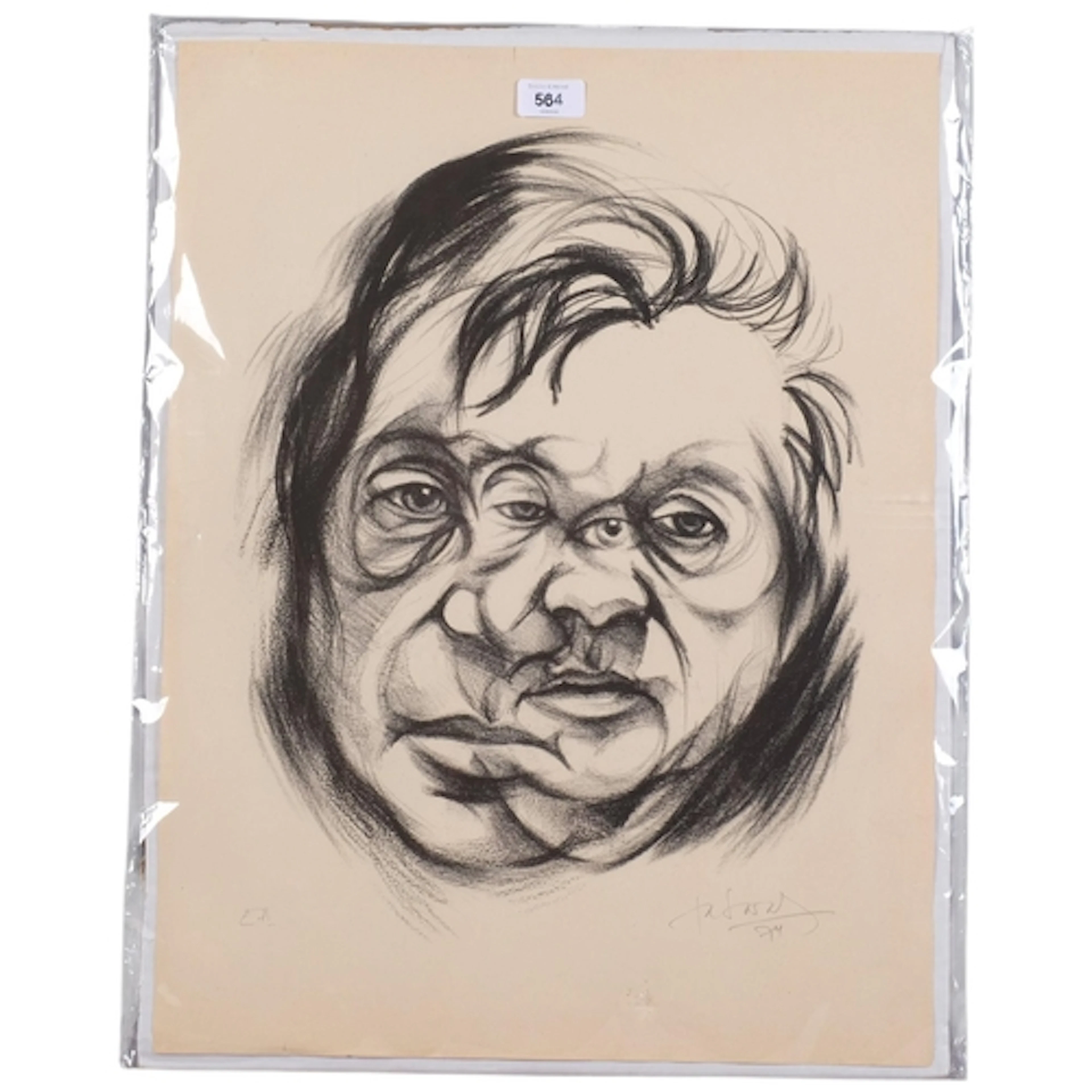 Jacques Saraben (born, 1939), Francis Bacon, 1979, lithograp...
