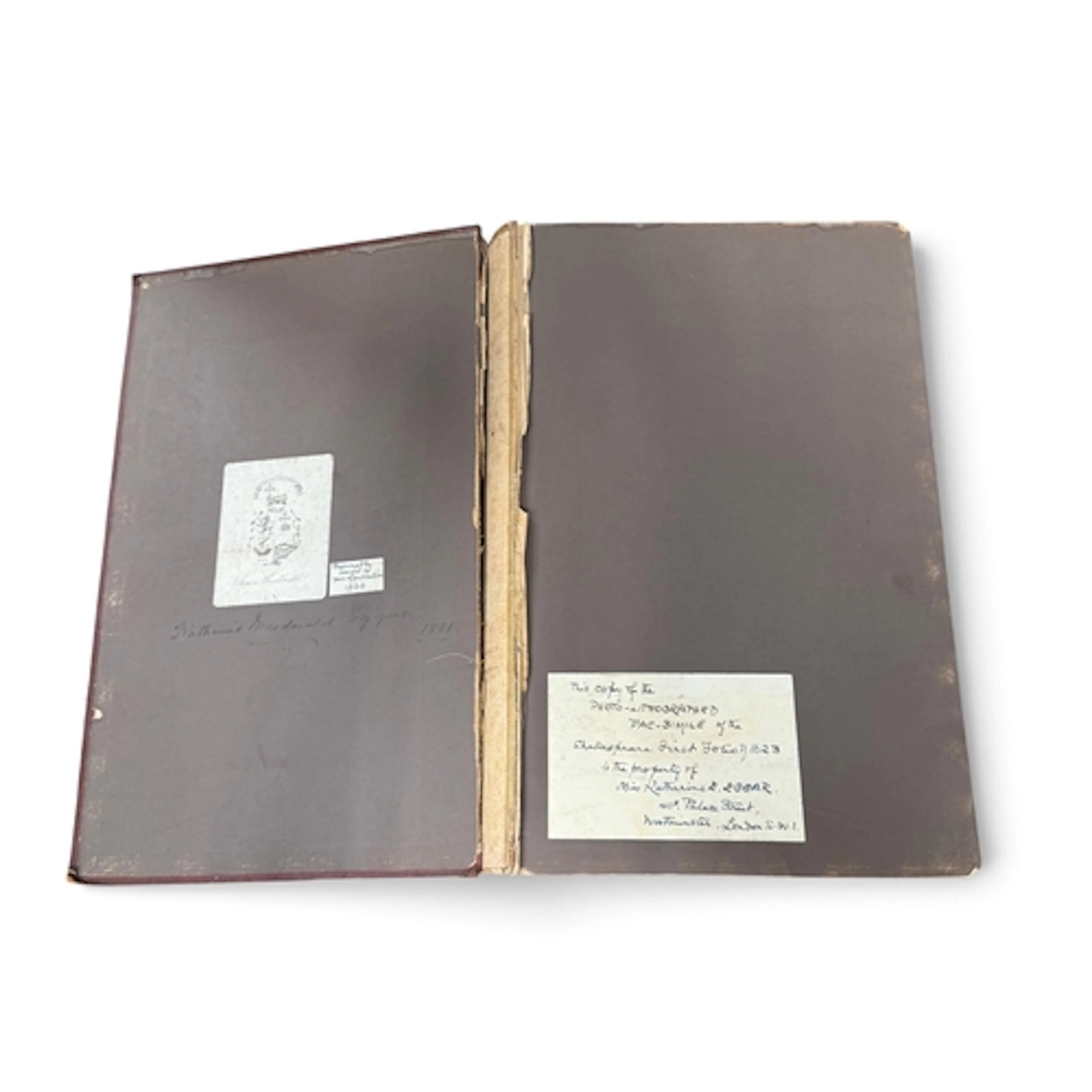 SHAKESPEARE (WILLIAM) THE FIRST FOLIO, FACSIMILE EDITION Bro...