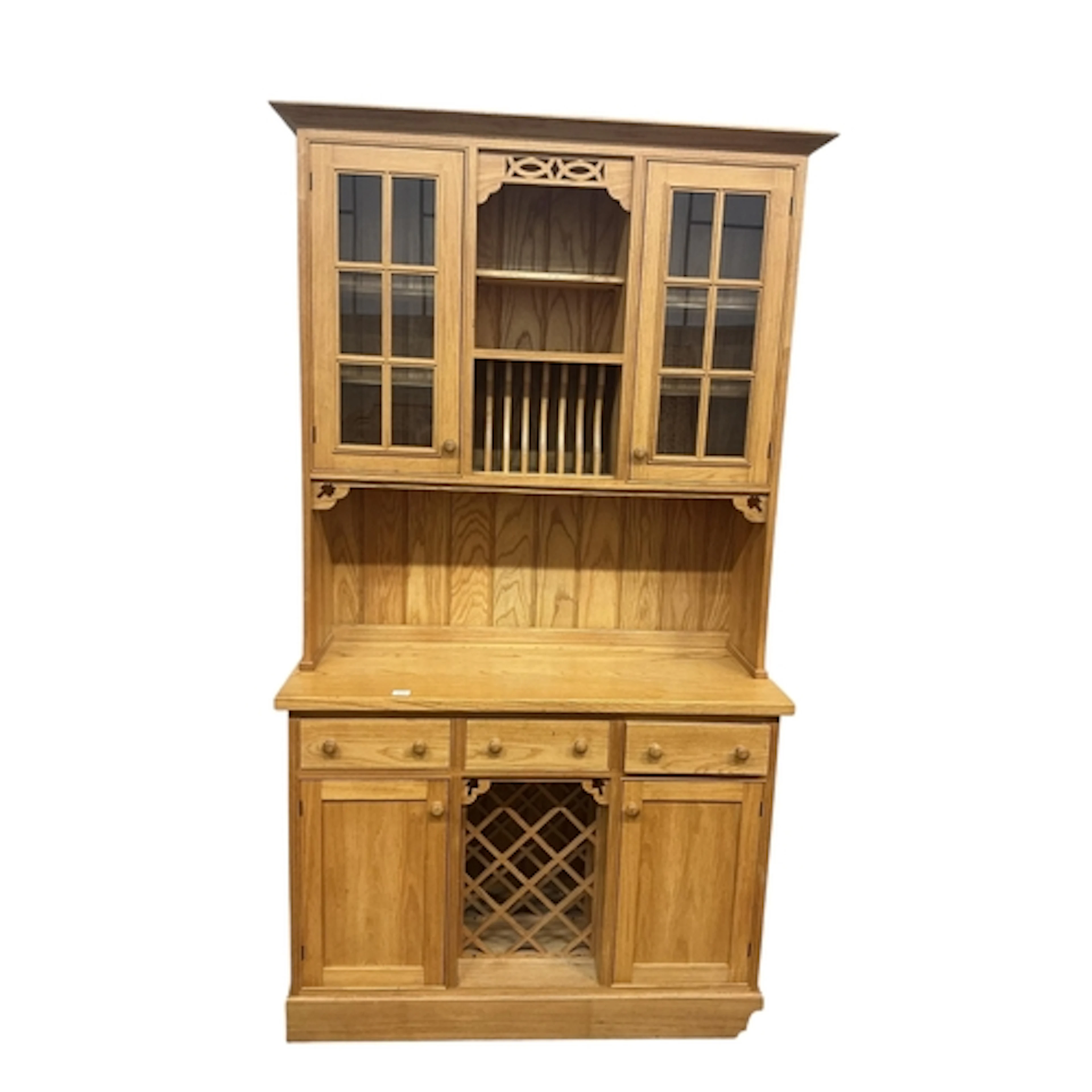 A modern light oak dresser, constructed from timber fallen d...