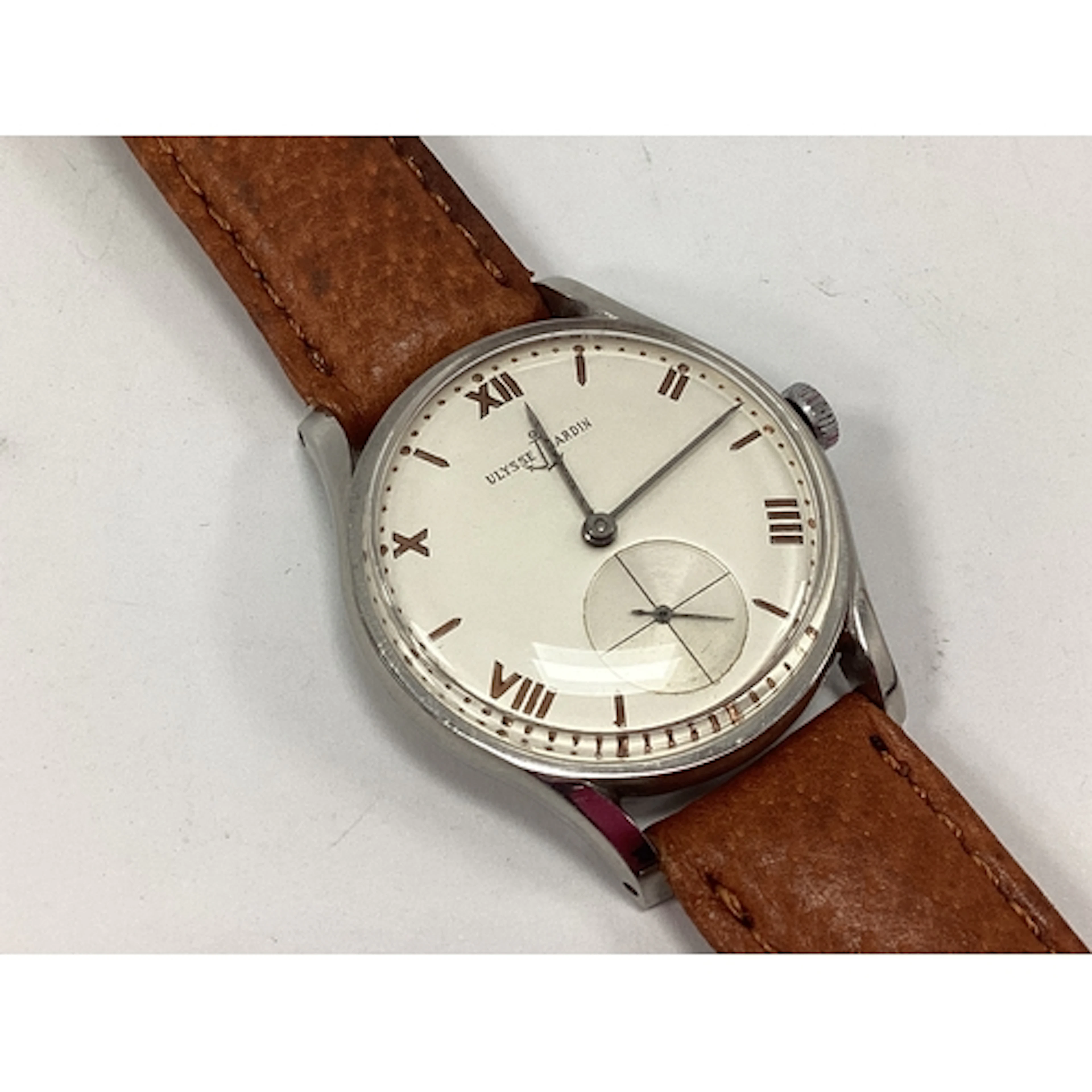 Ulysse Nardin; A Vintage Gent's Wristwatch, the signed dial ...
