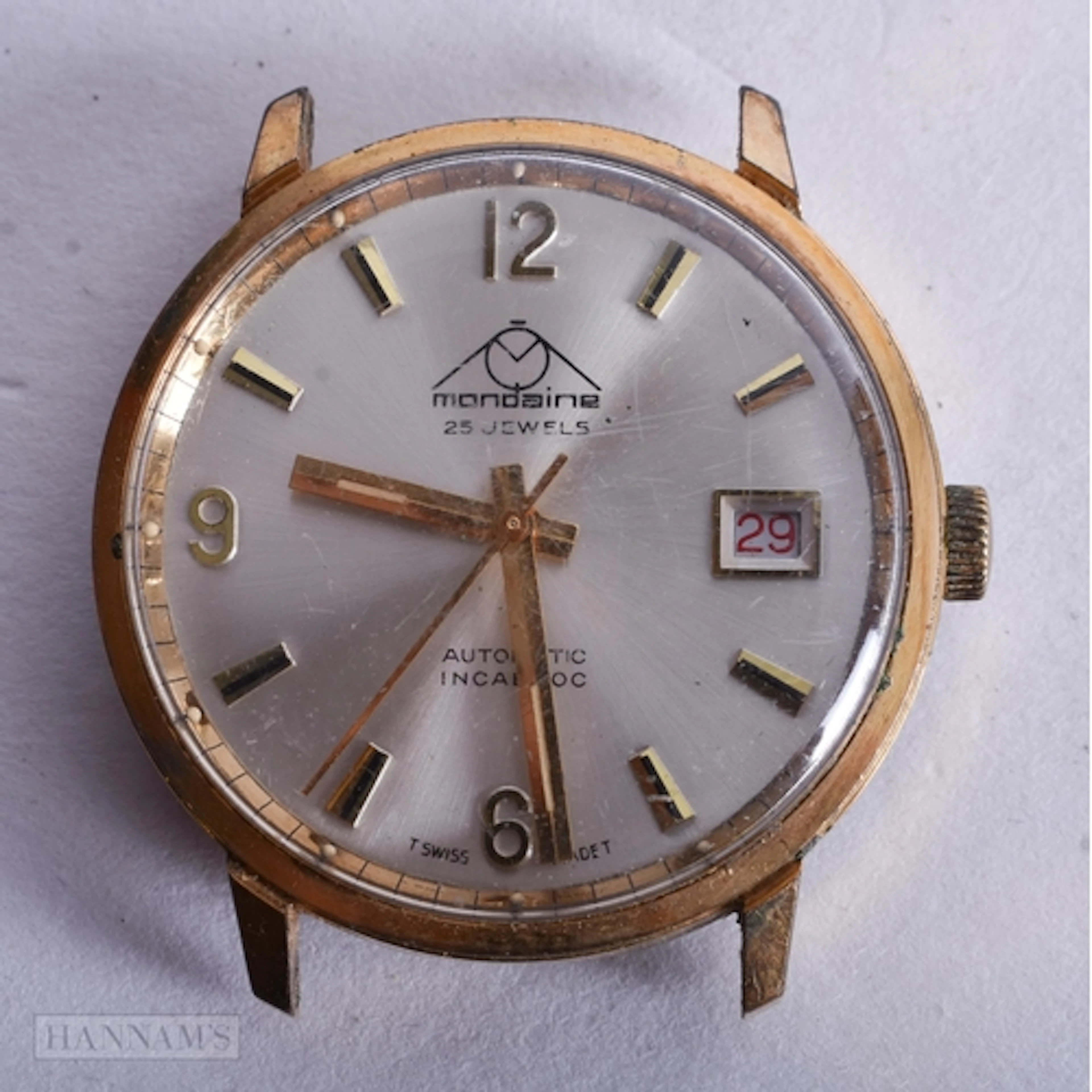 A MEDANA WATCH, running, 3.6 cm inc crown