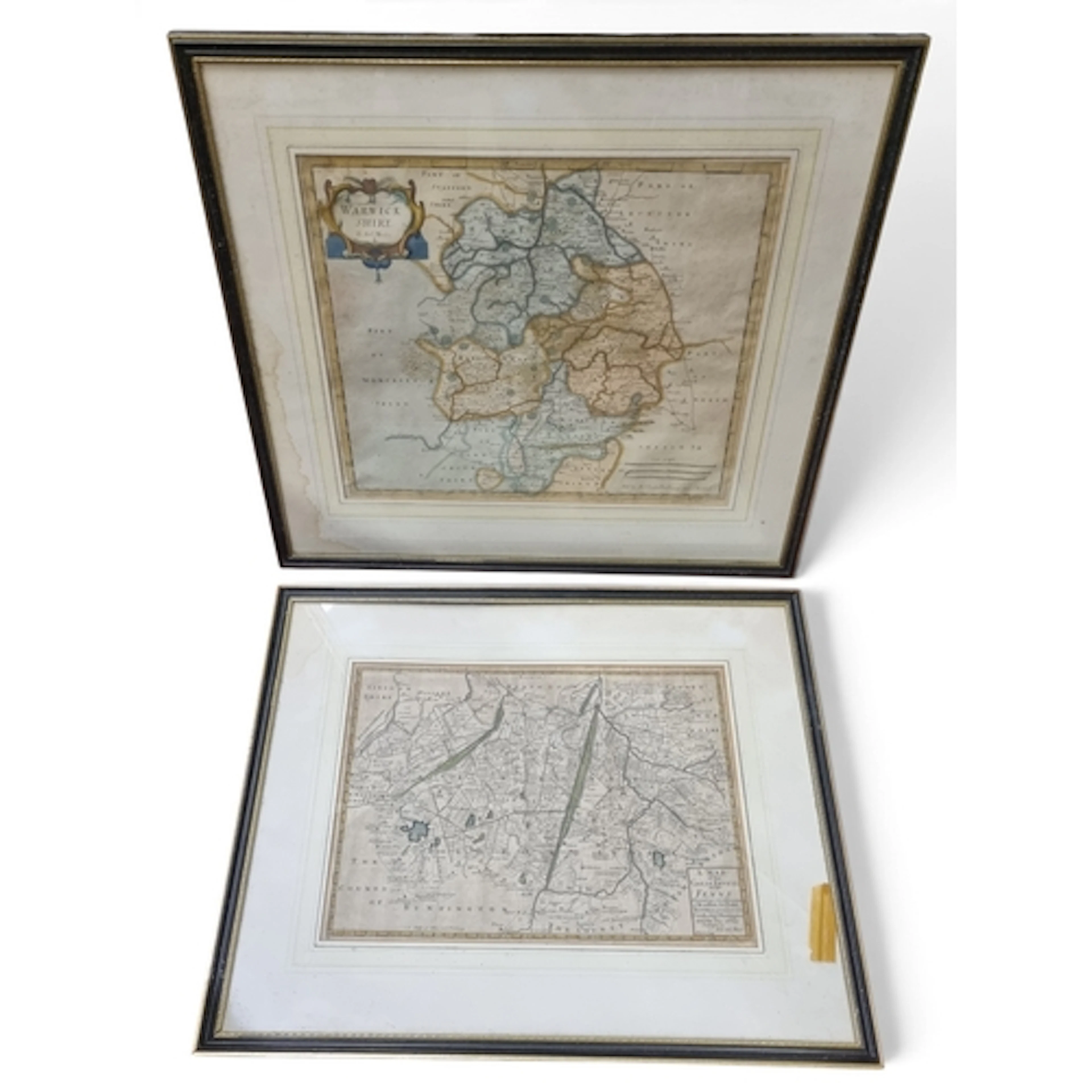 Two 19th Century Hand coloured Engravings Warwickshire and a...