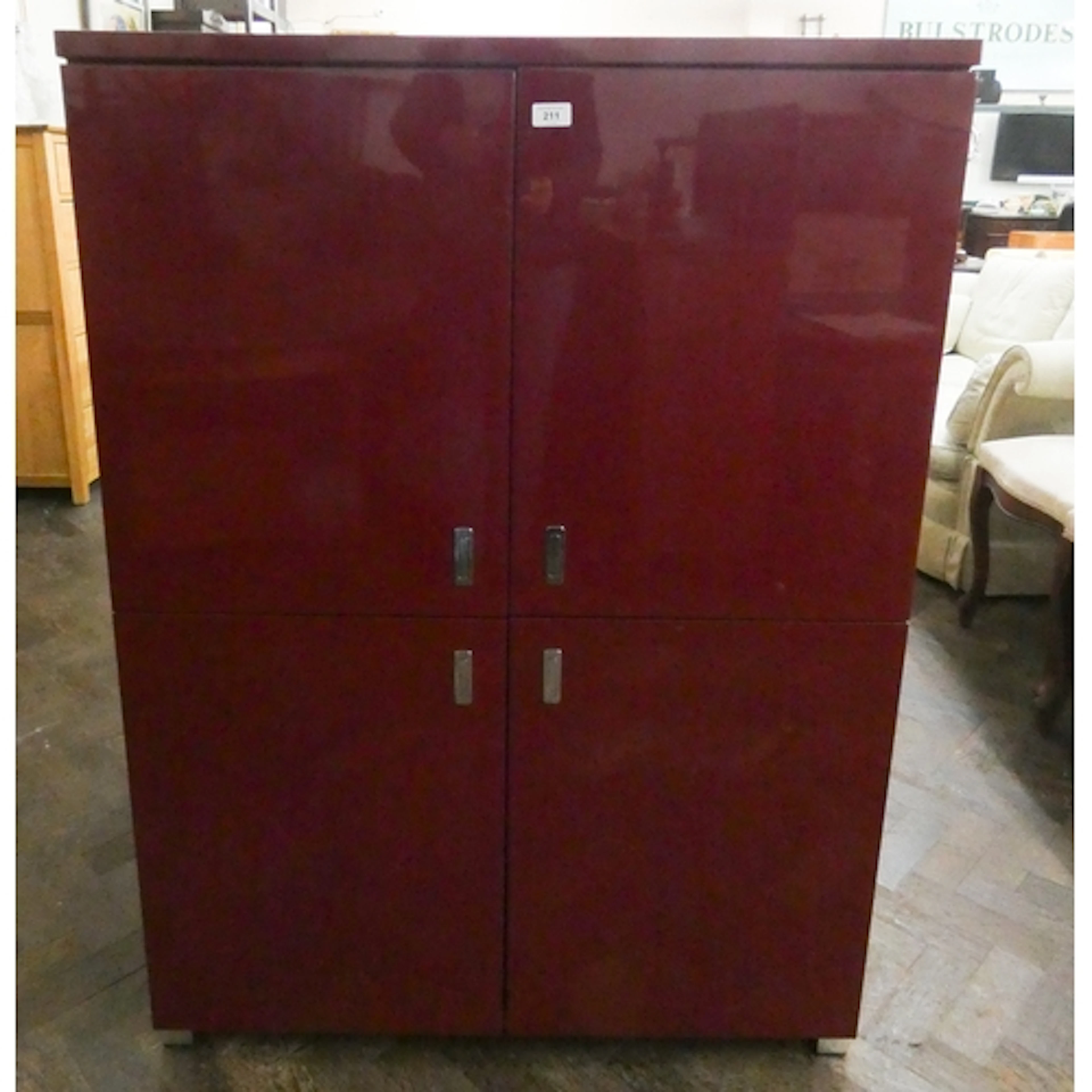Terence Conran for Habitat - a vintage red lacquered cabinet...