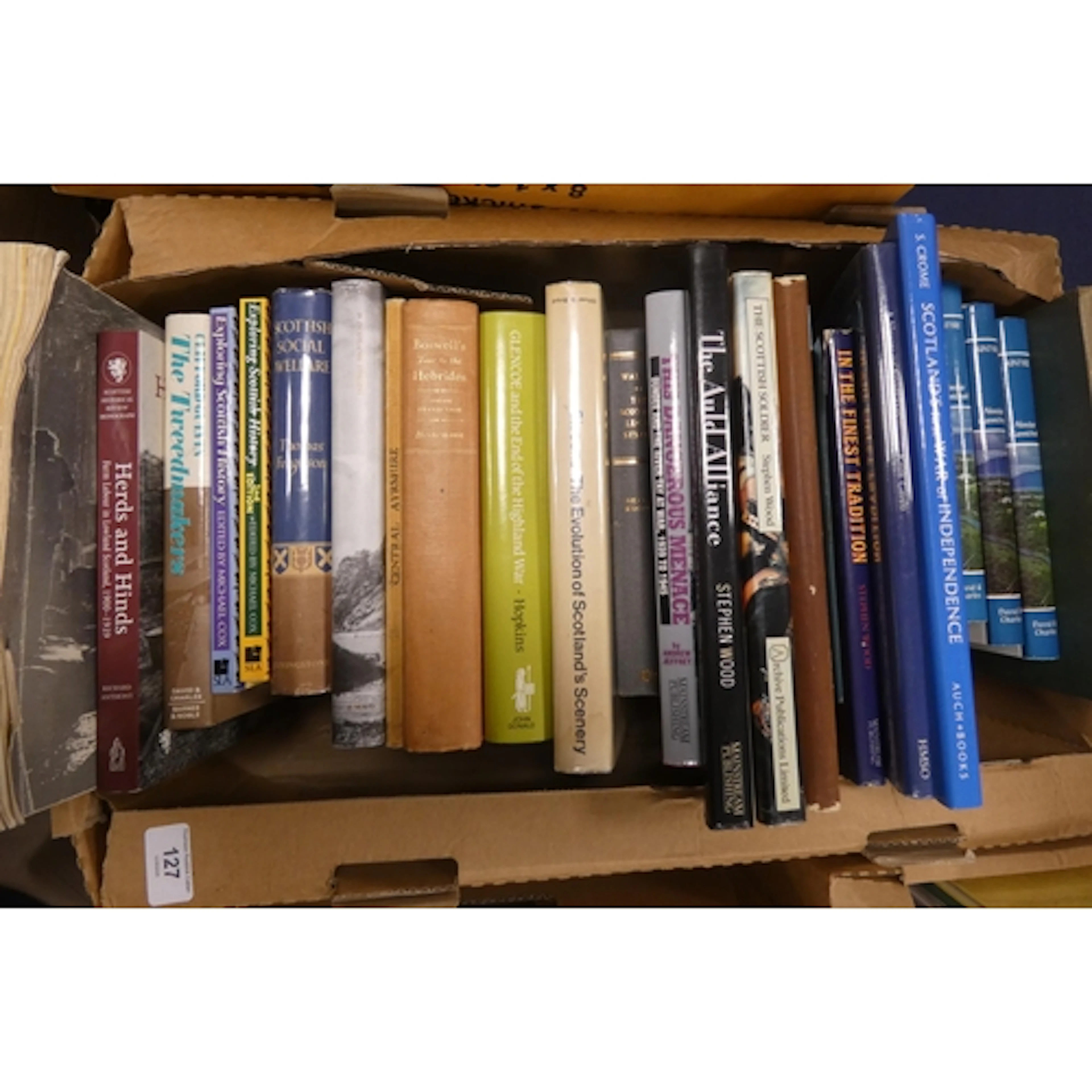 Carton containing Scottish and local interest books to inclu...