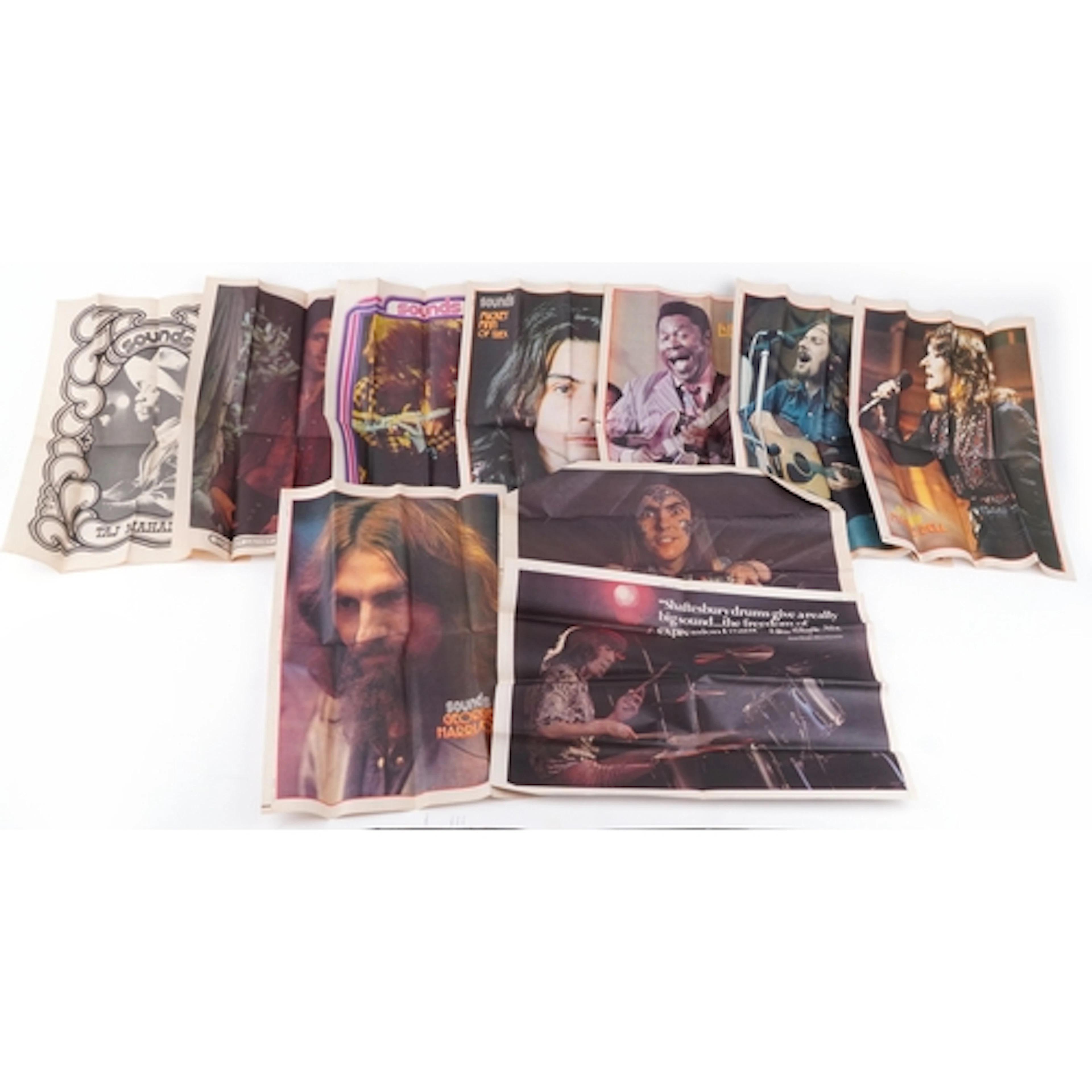 Ten 1970s musician and singer music posters by Sounds & Disc...