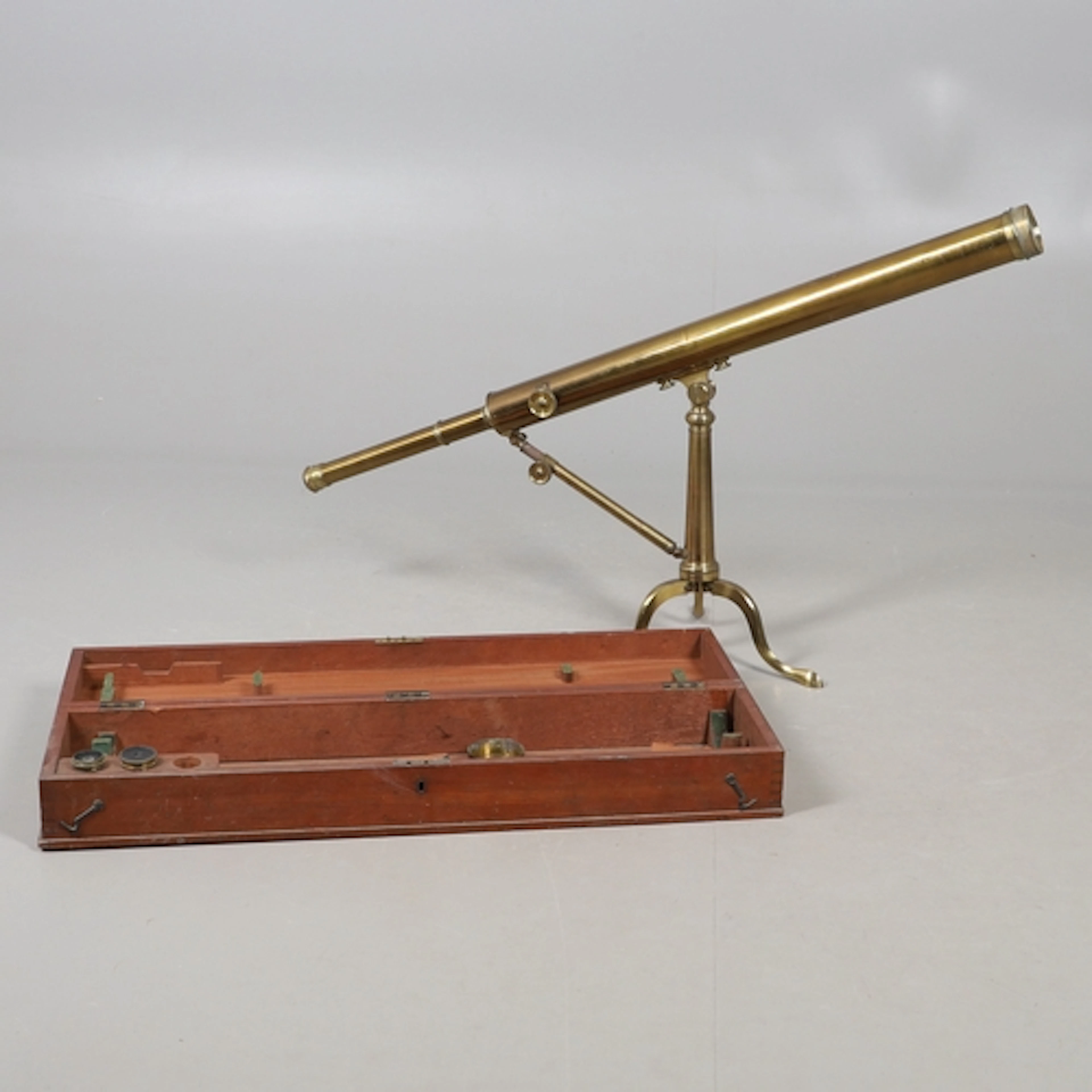 ANTIQUE CASED TELESCOPE - DUNCAN McGREGOR OF GREENOCK. A lar...