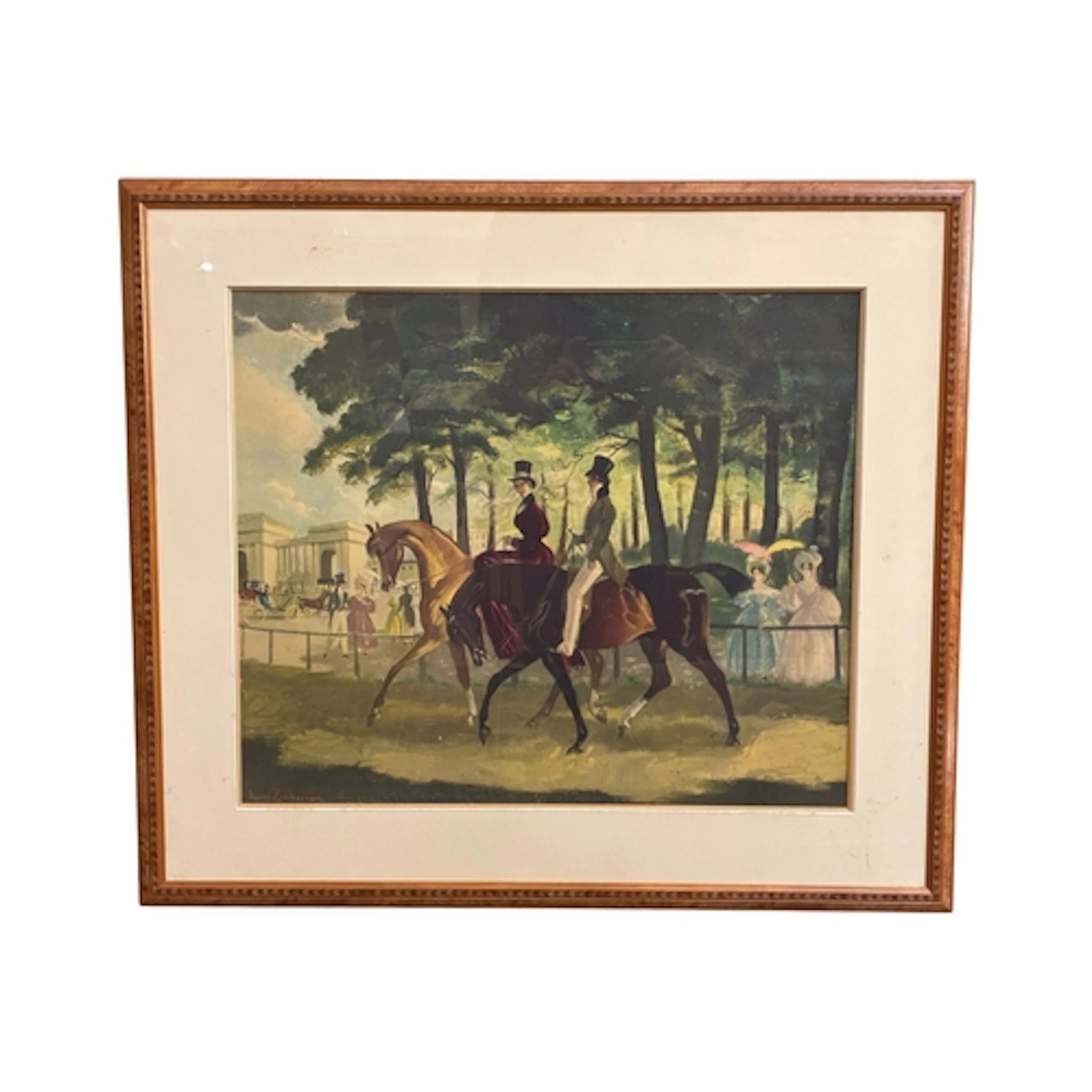A watercolour by R. Holden and two large prints, to include:...
