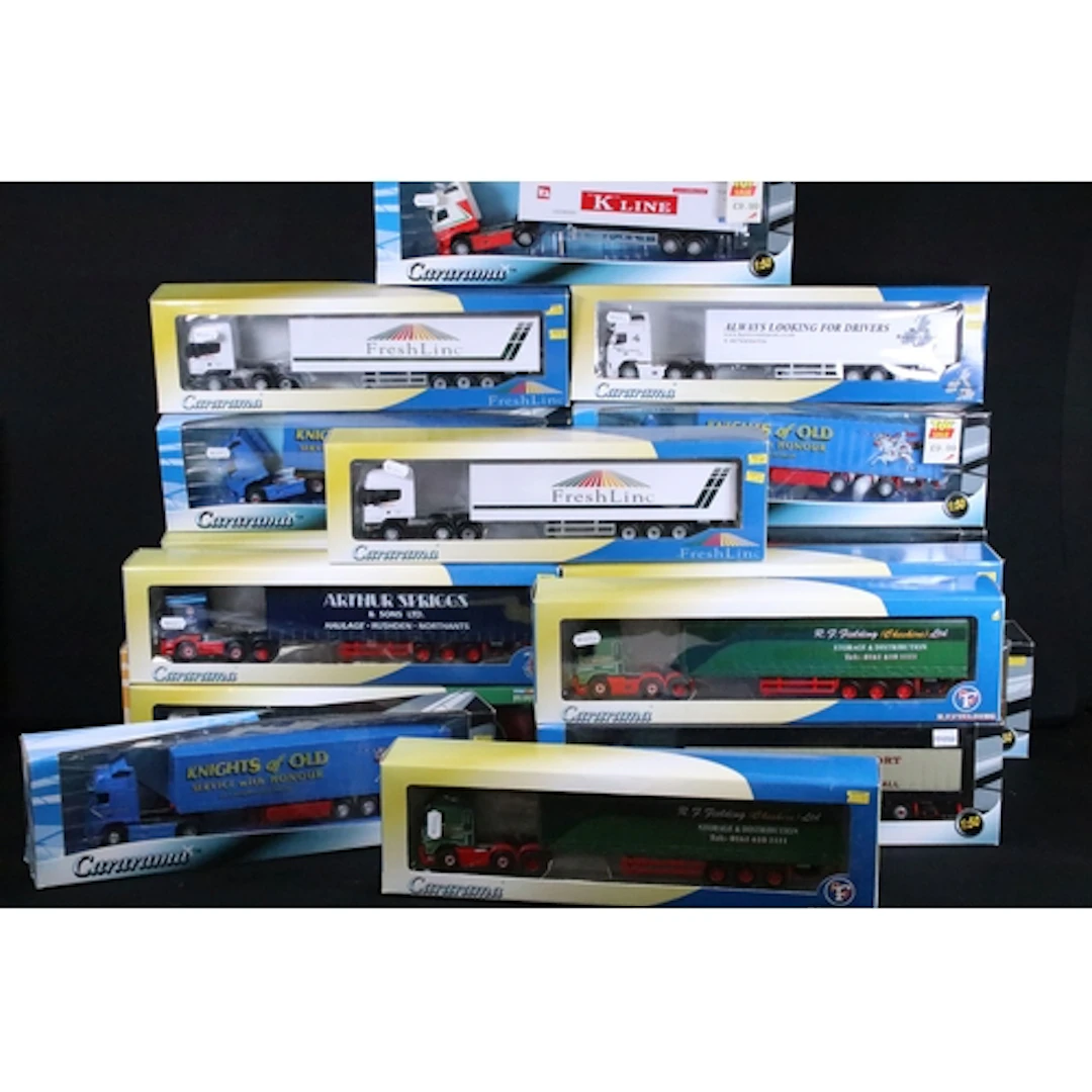 19 Boxed 1/50 Cararama commercial related diecast models to ...