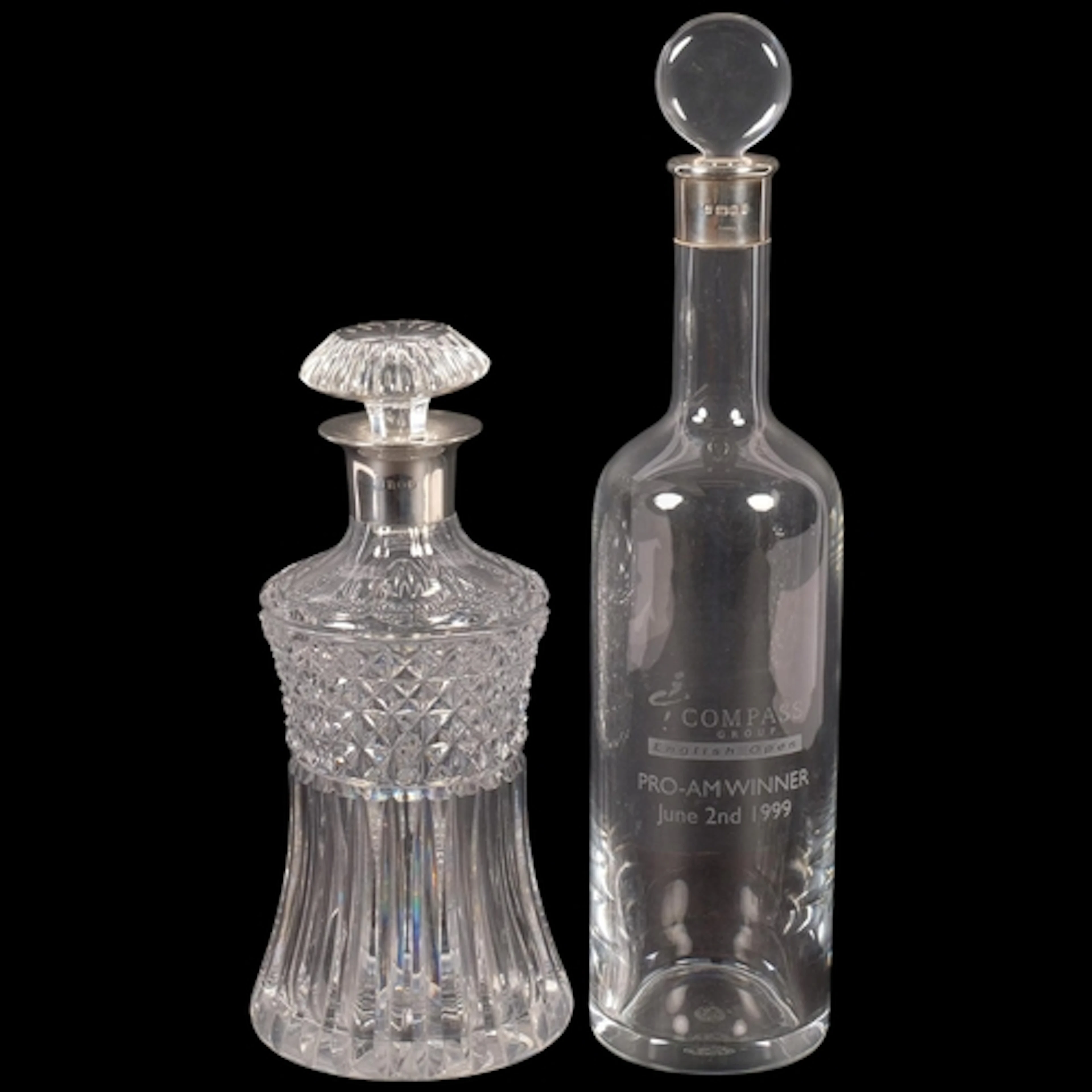 THEO FENNELL - an Elizabeth II silver-mounted Baccarat glass...