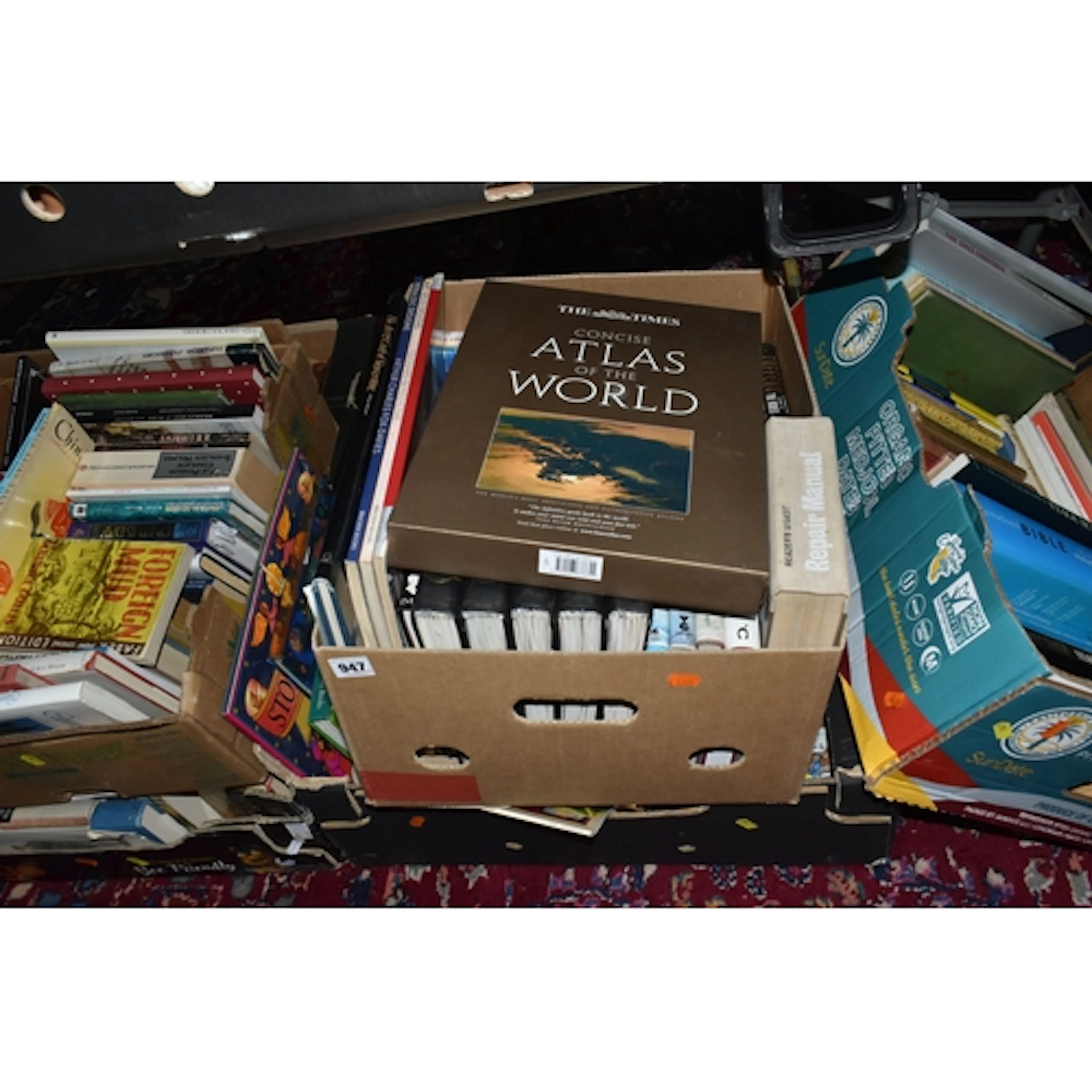 SIX BOXES OF BOOKS containing a very large number of miscell...