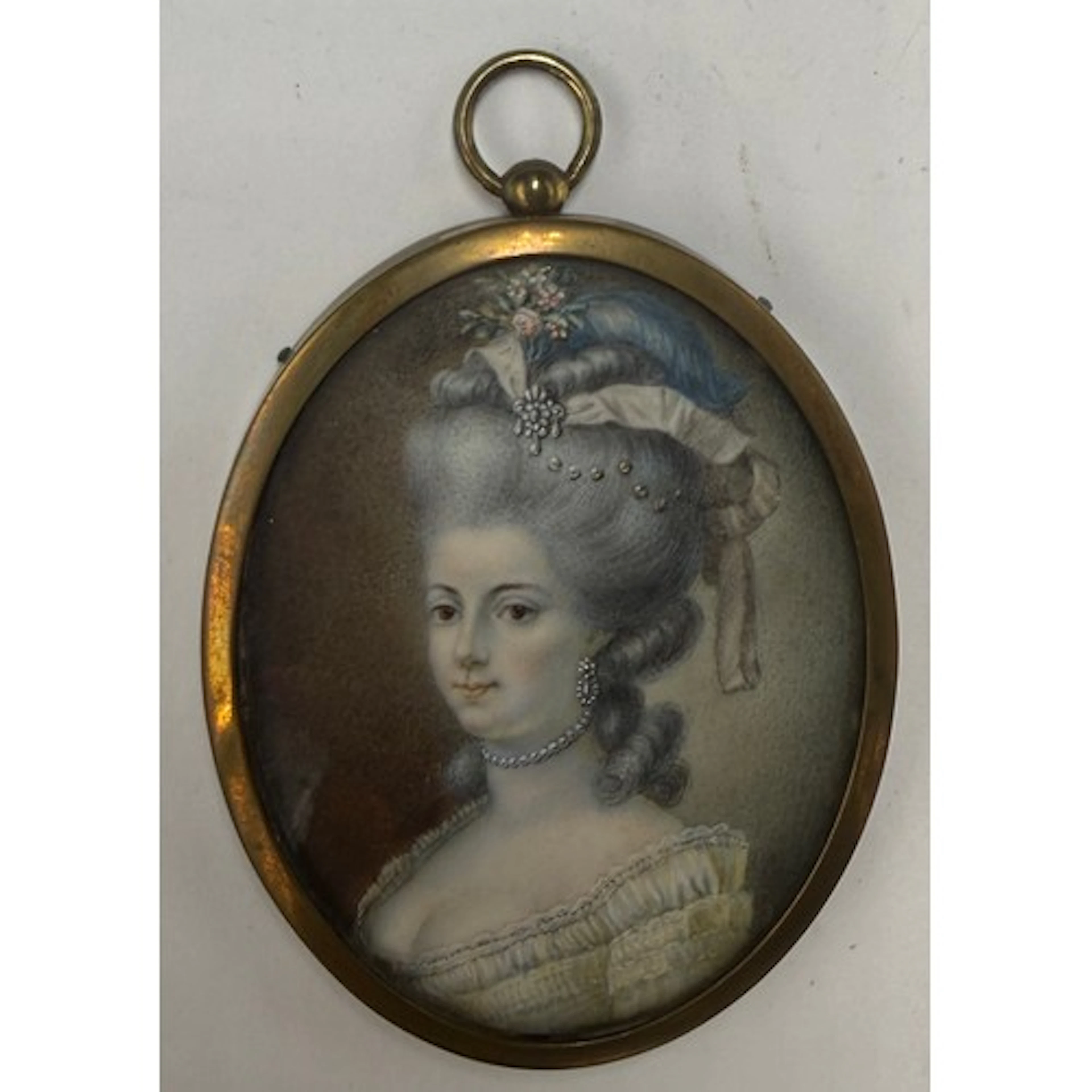 An ivory portrait miniature depicting Marie, Archduchess of ...