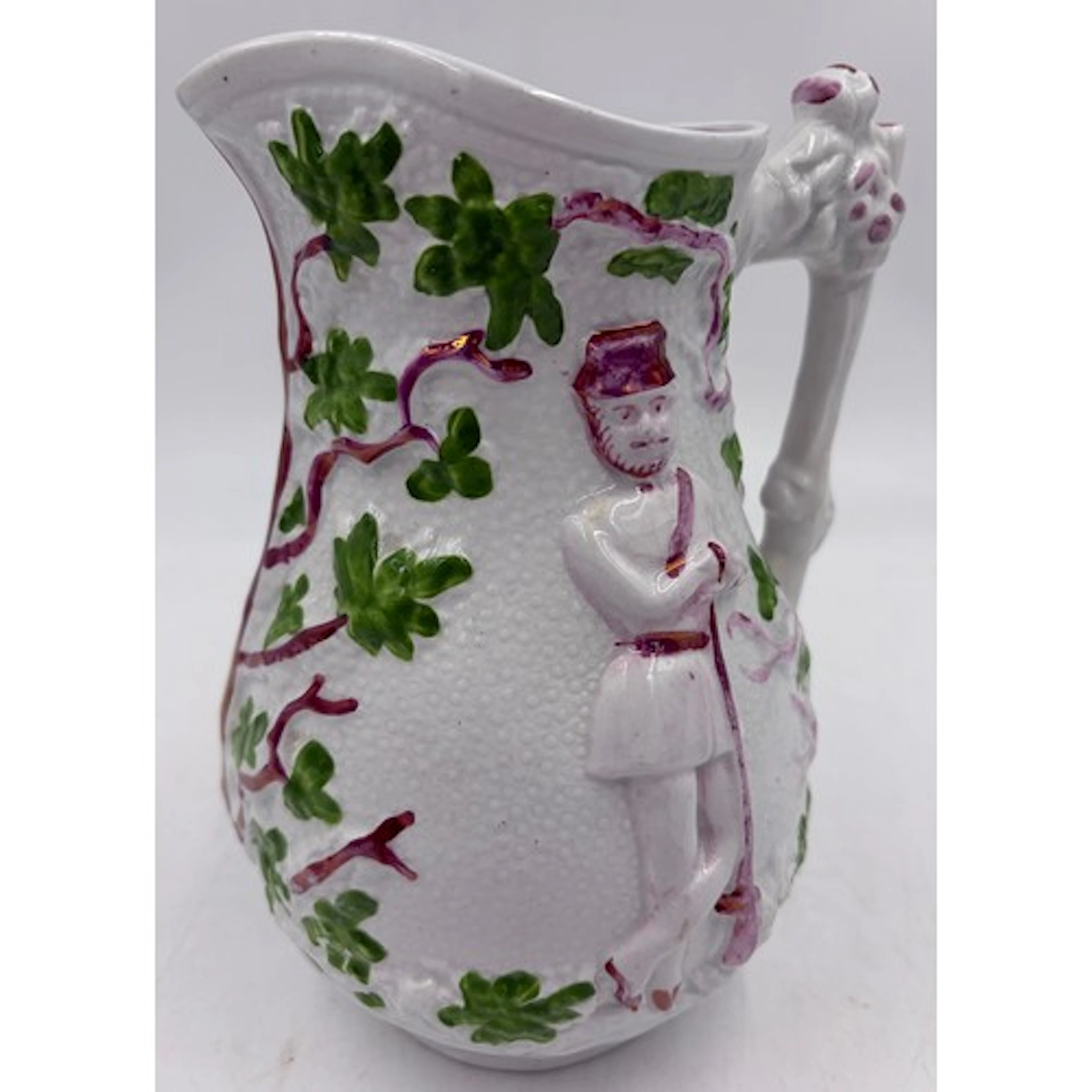A Staffordshire pink lustre jug depicting the Volunteer Rifl...
