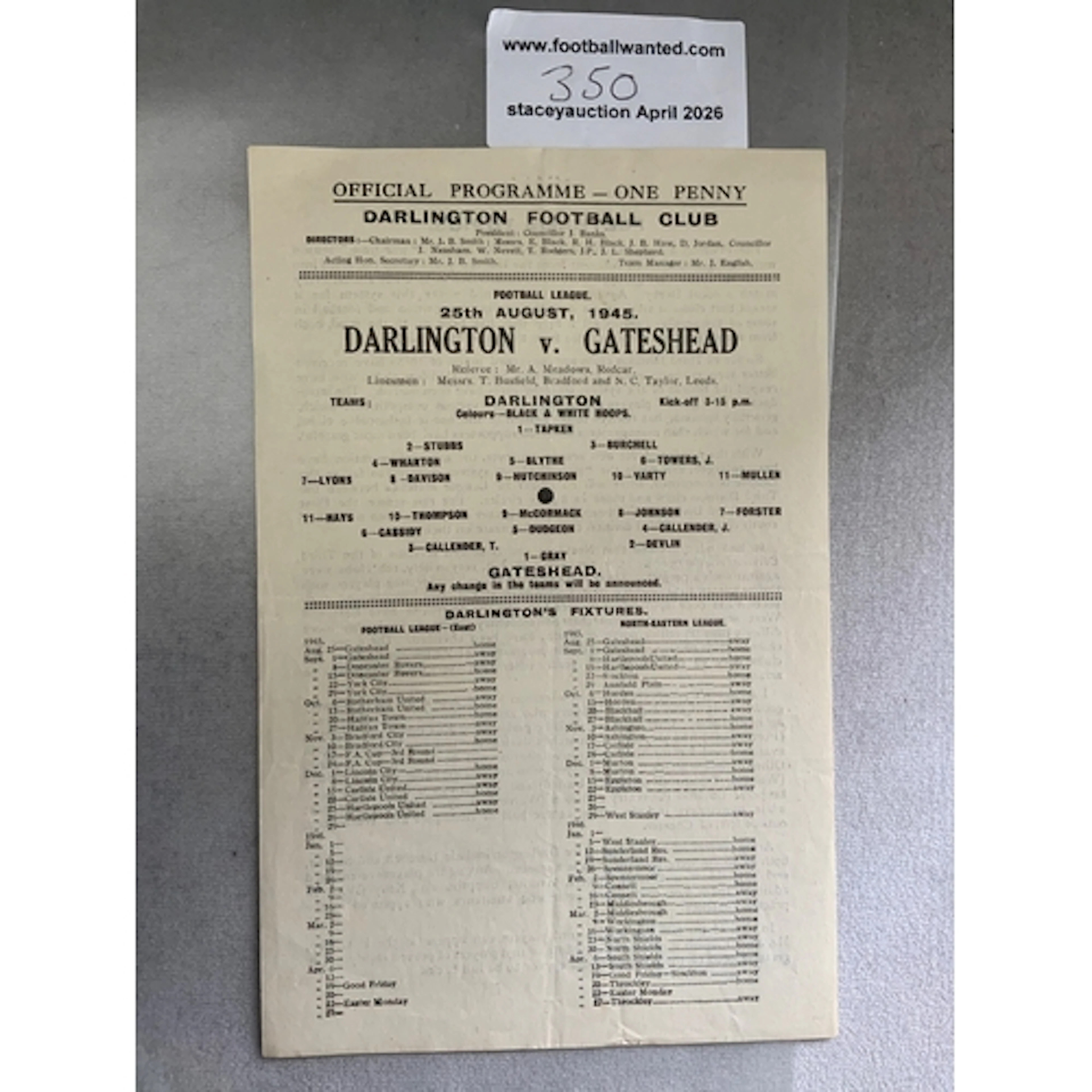 John Wiles West Brom Football Programmes: Former property of...
