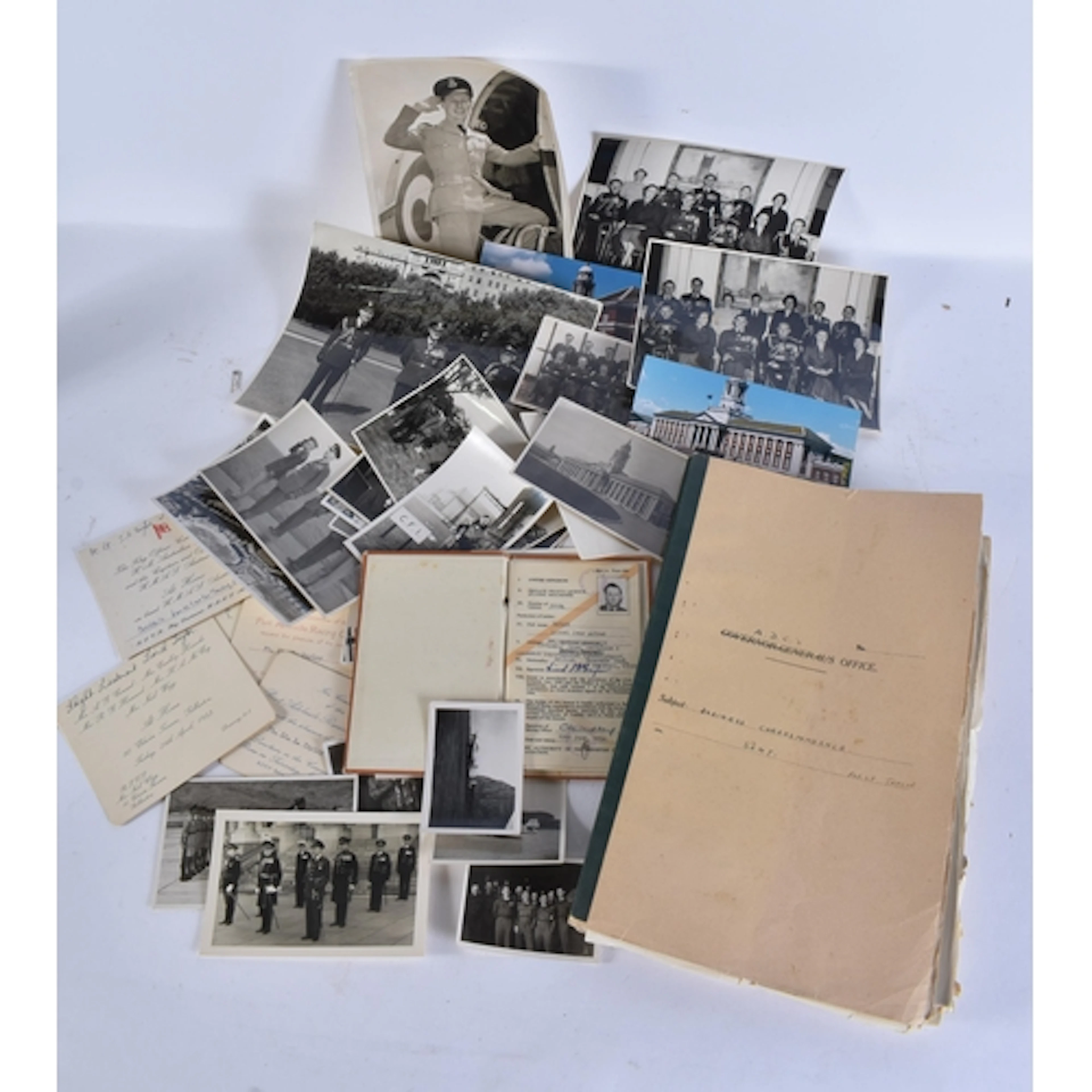 ASSORTED MILITARY INTEREST PHOTOGRAPHS AND EPHEMERA FLT/LT T...