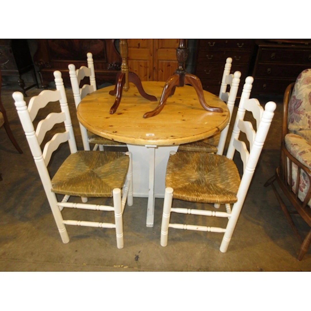 Pine Top Kitchen Table with 4 Chairs