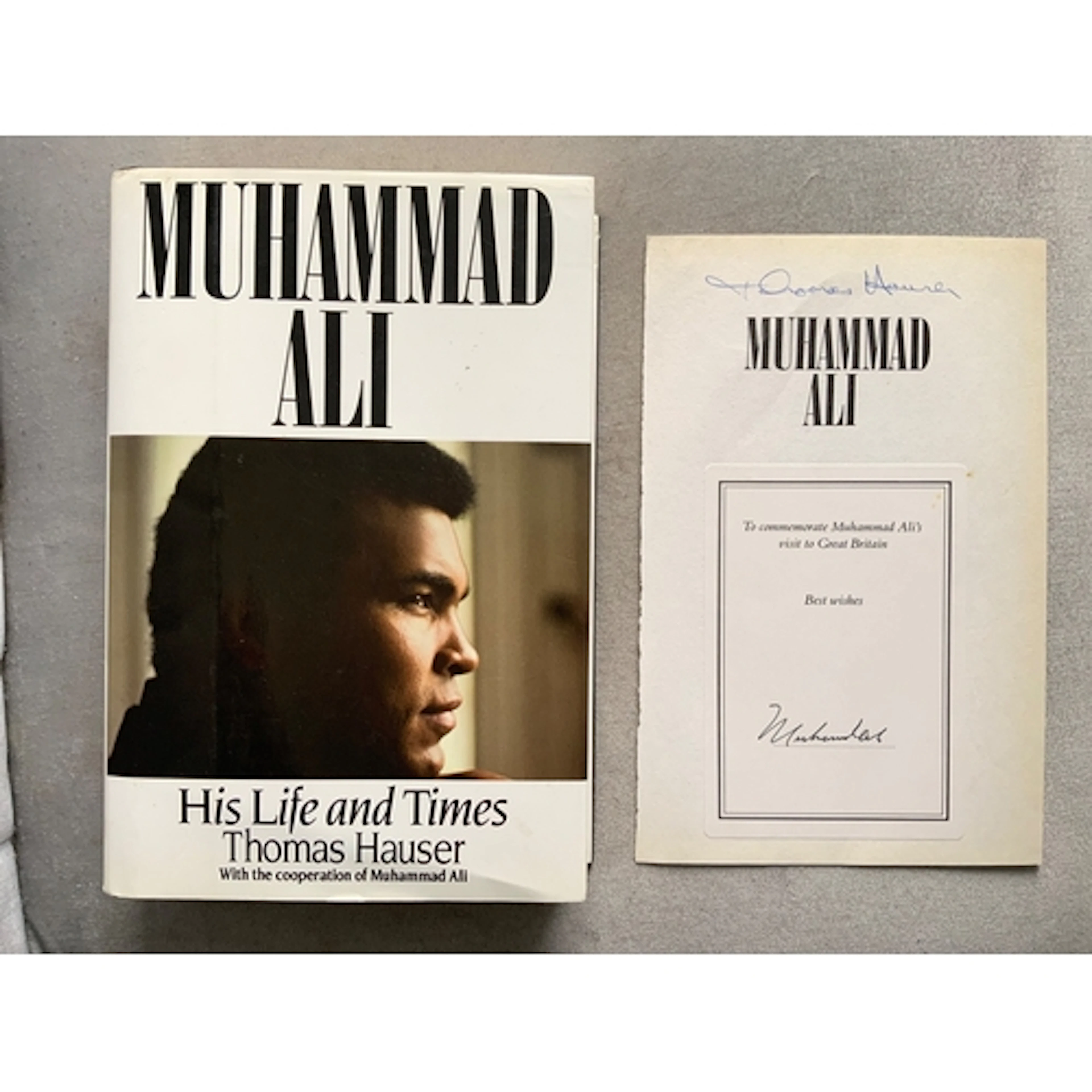 Muhammad Ali Signed Boxing Book Title Page: Single page from...