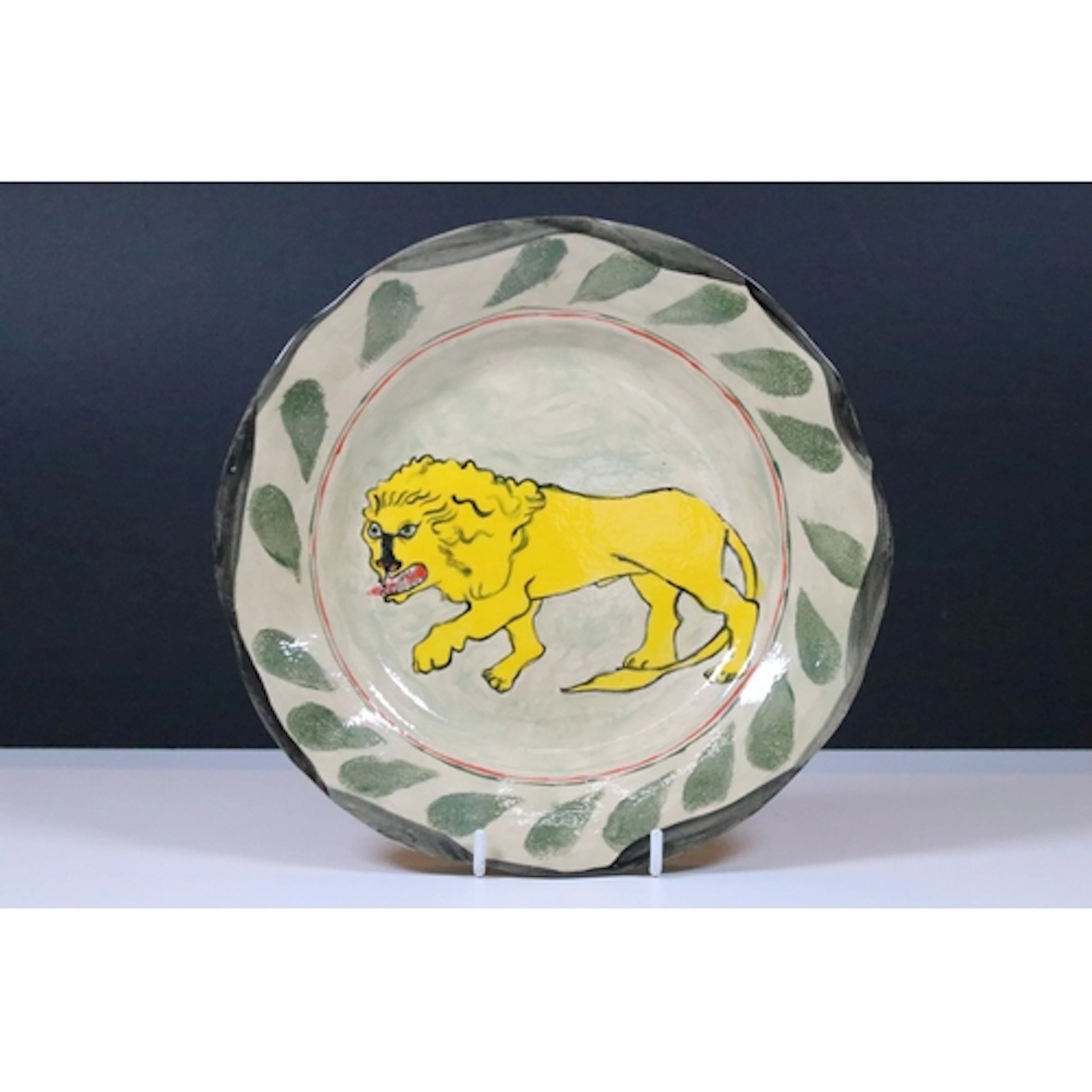 Claudia Rankin (British, b. 1964) studio pottery plate, pain...
