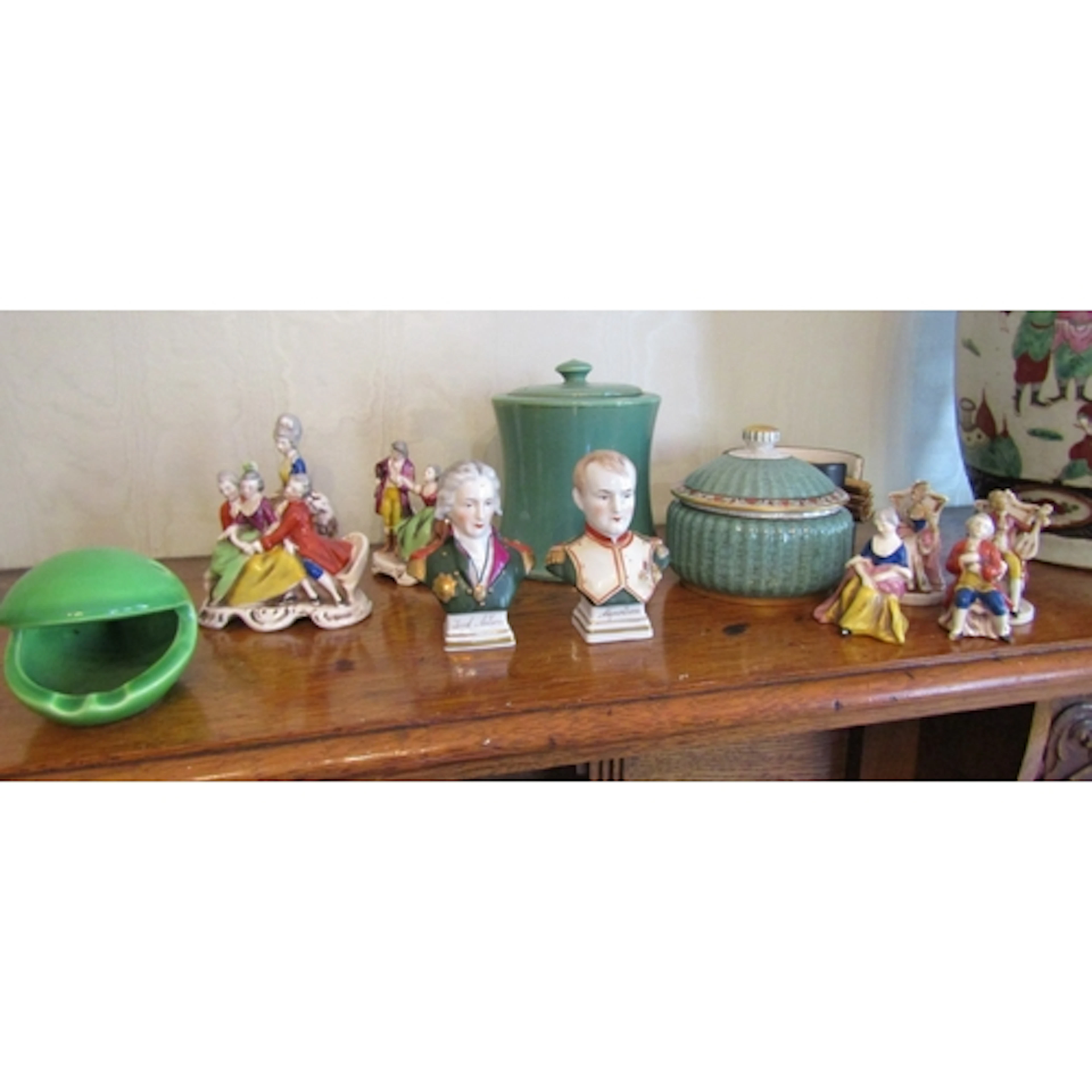 Shelf of Various Items Including Busts of Lord Nelson and Na...
