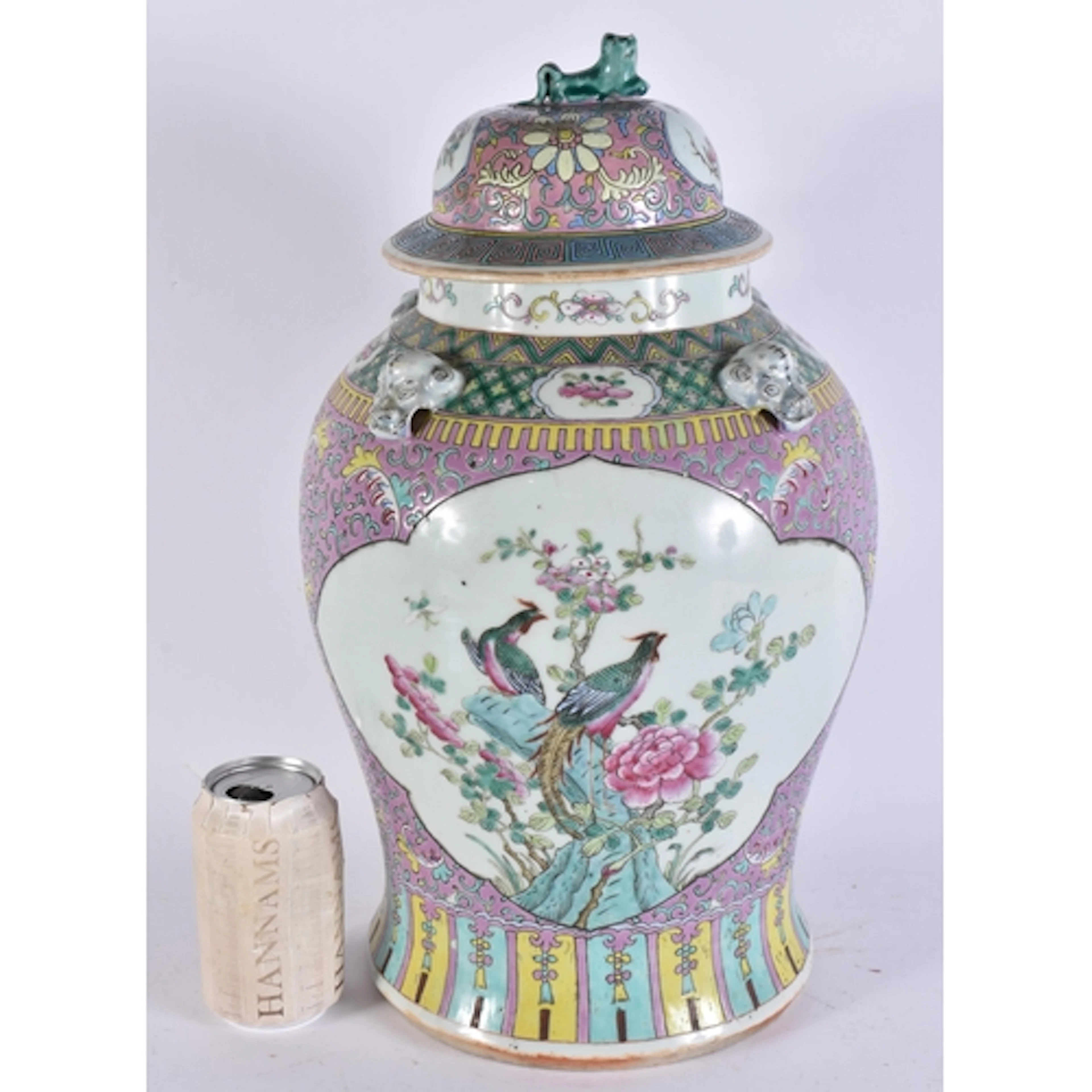 A LARGE LATE 19TH CENTURY CHINESE FAMILLE ROSE STRAITS PORCE...